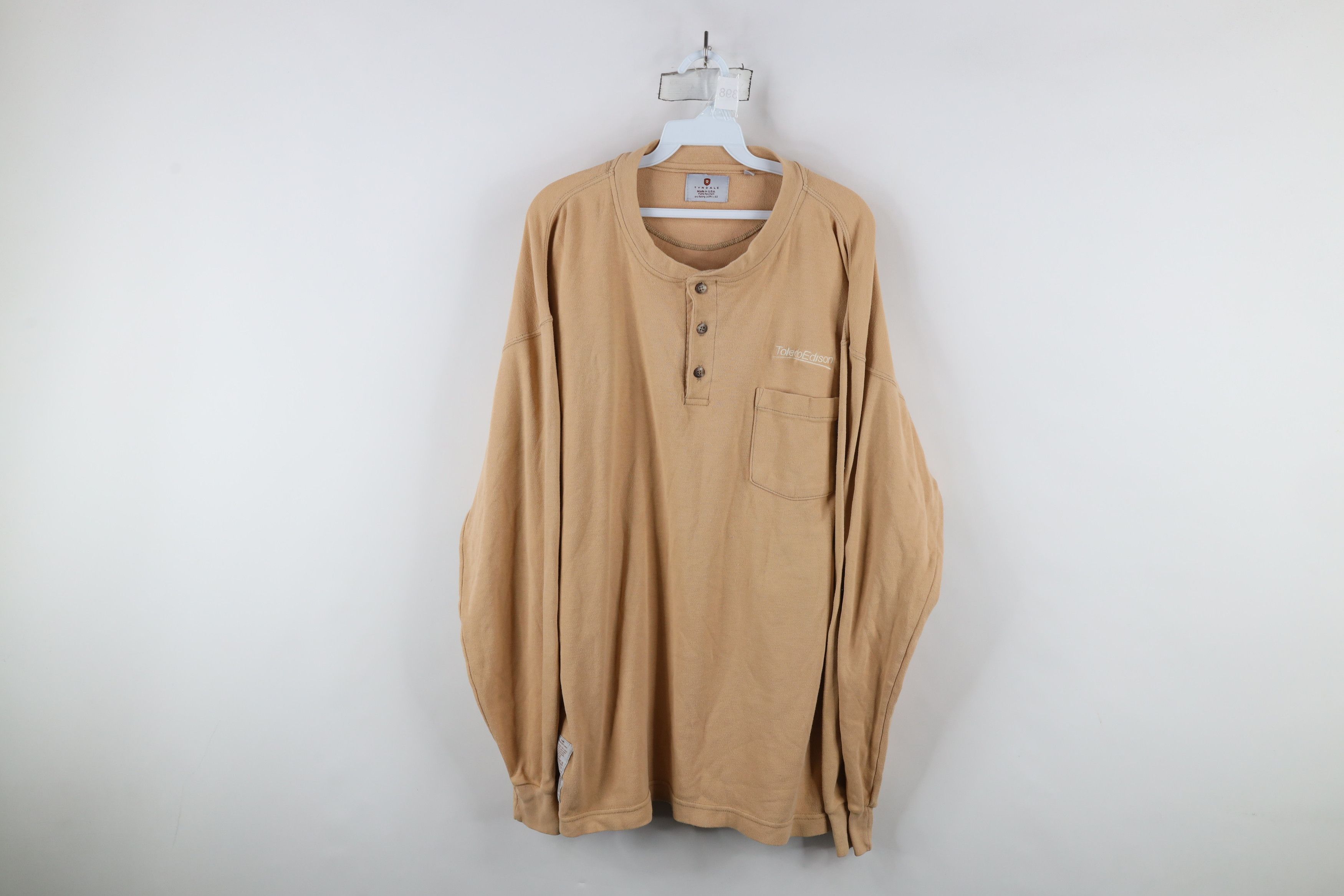 Vintage Tyndale FR Flame Resistant Long Sleeve Henley T-Shirt USA Size US XL / EU 56 / 4 - 1 Thumbnail