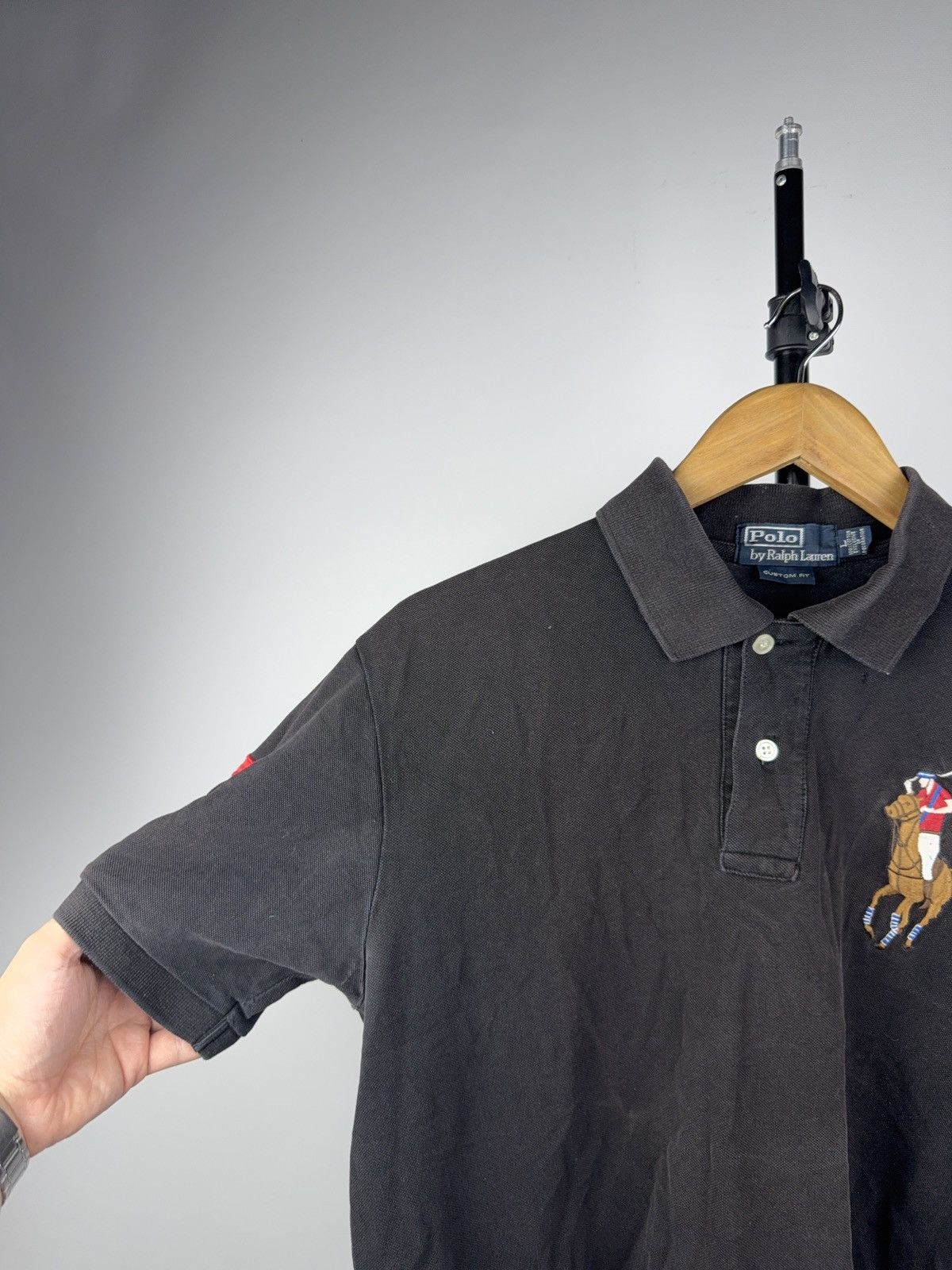 Vintage 90s Polo Ralph Lauren #9 Big Pony Faded Polo Shirt