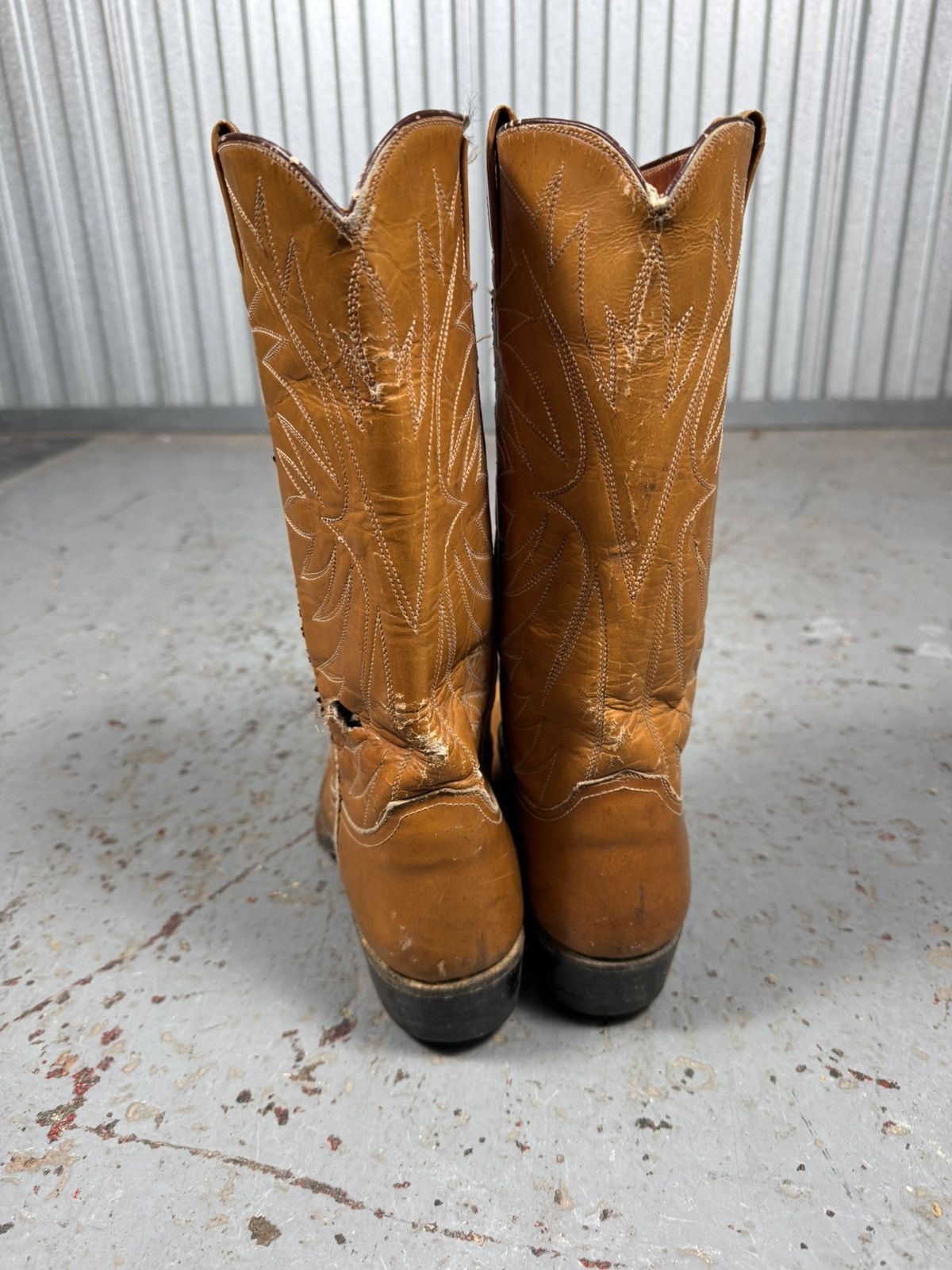 Justin Boots Vintage Longhorn Justin Lizard Toe Cowboy Boots Size US 7.5 / EU 40-41 - 9 Thumbnail