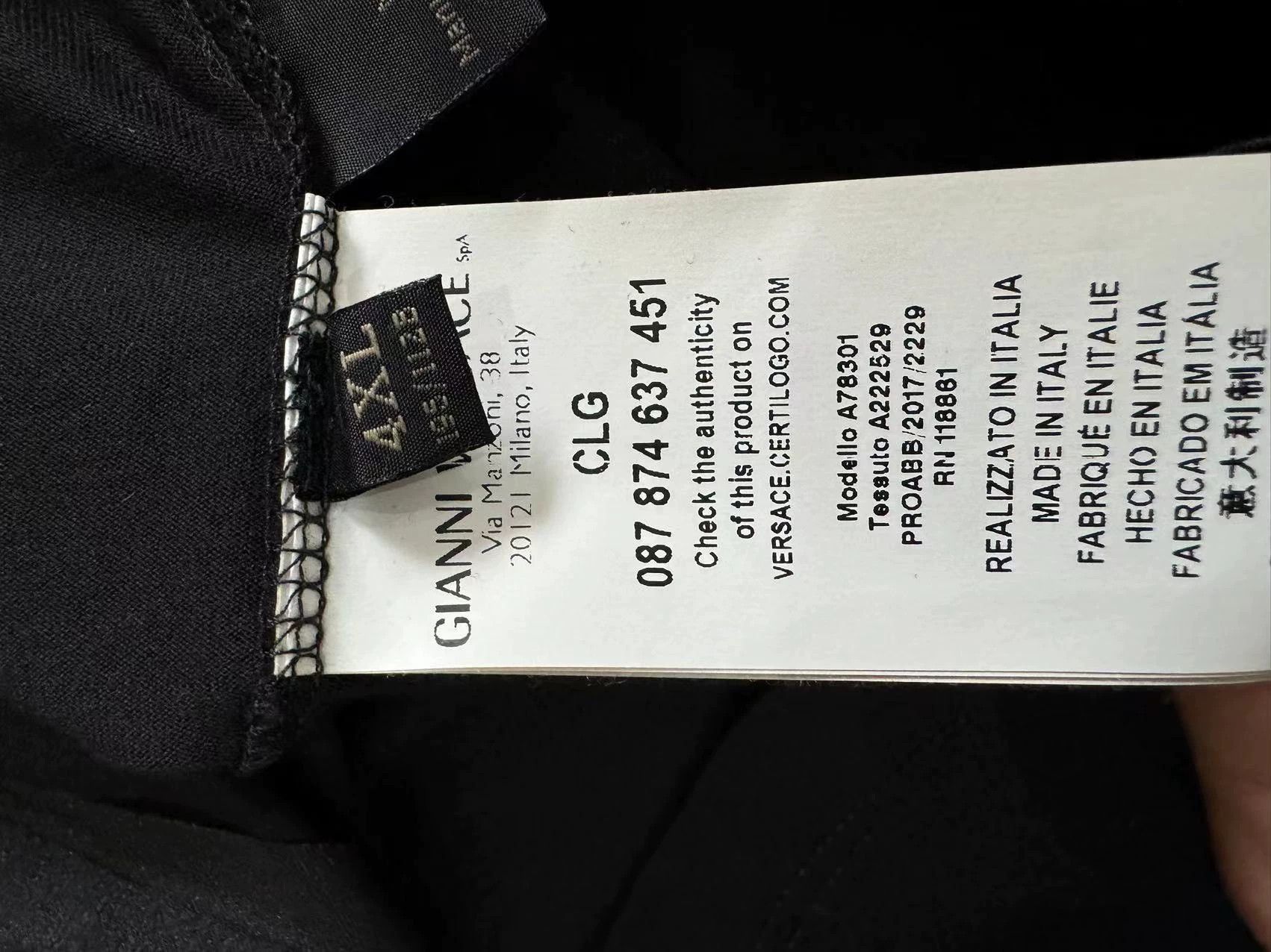 Versace Versace Authentic Short Sleeve T-Shirt Size 4XL / US 24-26 - 3 Thumbnail