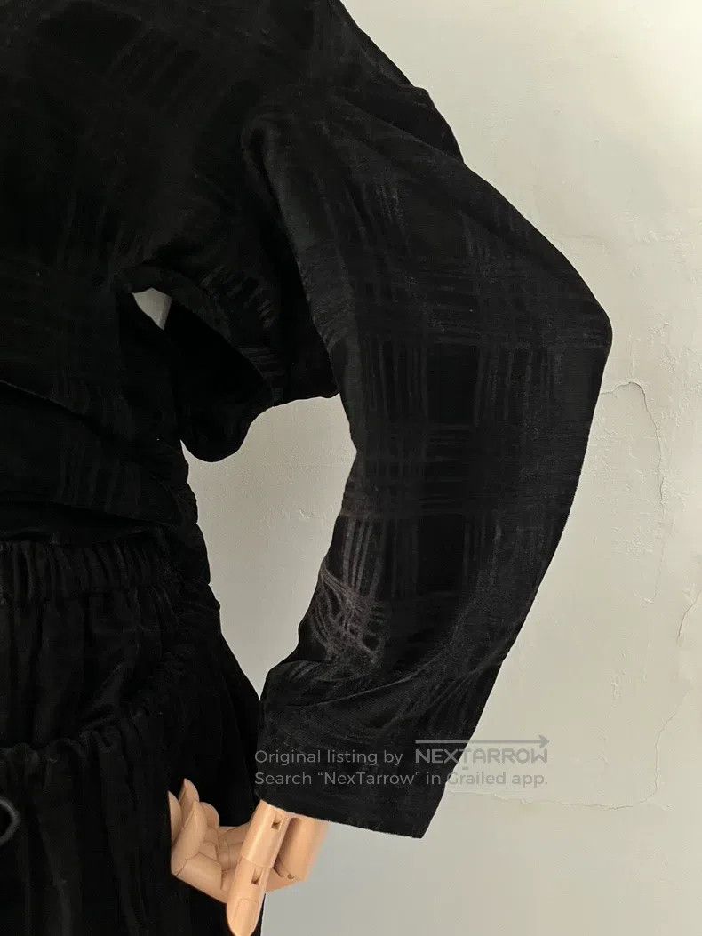 Comme des Garcons comme des garcons size S Velvet top, skirt, suit, black Size 22" - 7 Thumbnail