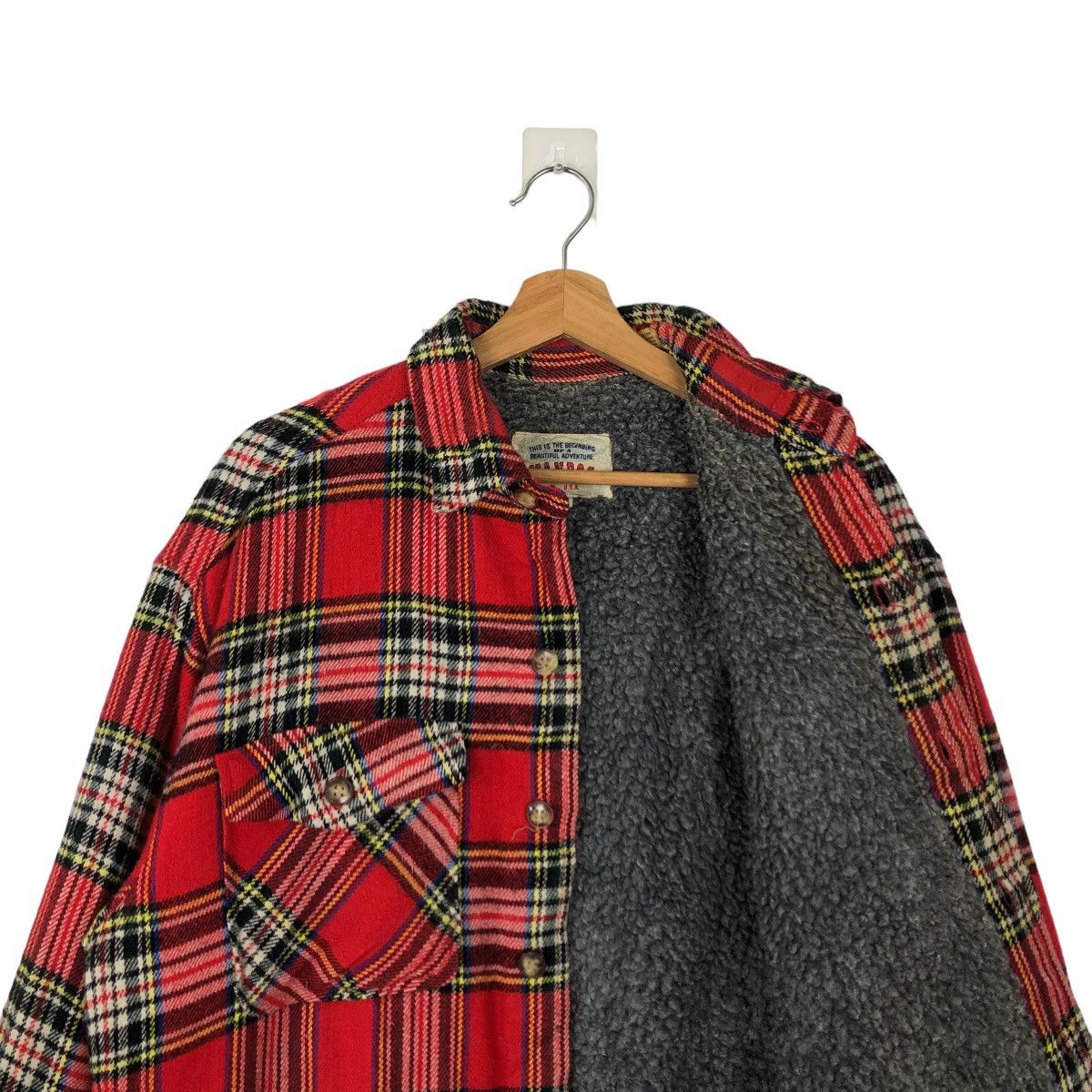 Flannel 🔥 RARE 90’s VINTAGE FLANNEL JACKET MANDOC USA TARTAN DESIGN Size US L / EU 52-54 / 3 - 9 Thumbnail