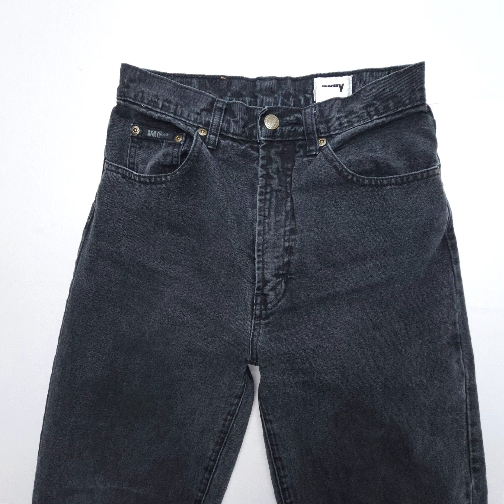 DKNY VINTAGE DKNY Mom Jeans Size 14 Black 26 x 28 High Rise 90s Dark Wash Denim Size 36" / US 14 / IT 50 - 4 Thumbnail