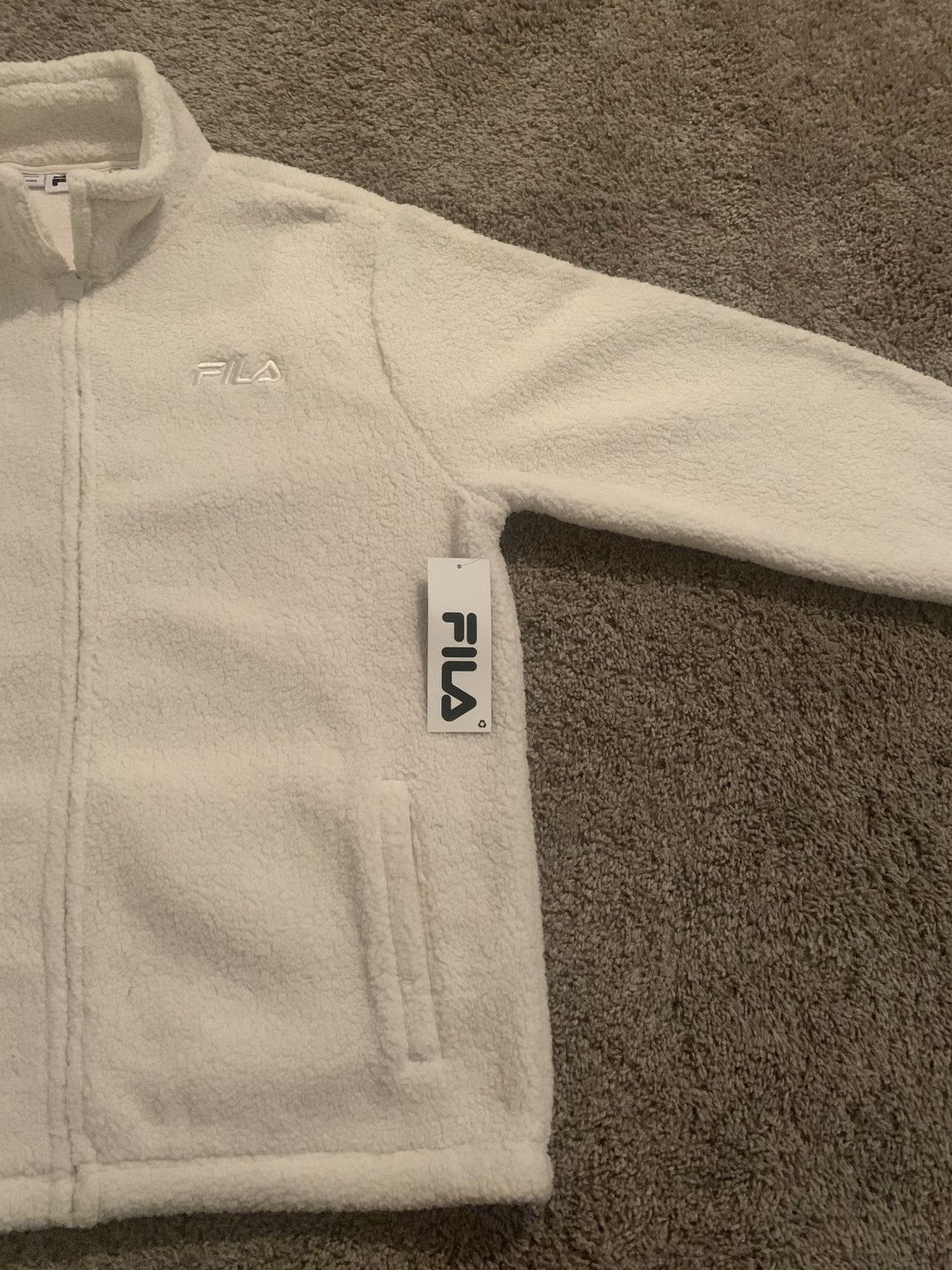Fila Fila Mid-weight Sherpa Jacket White Size US L / EU 52-54 / 3 - 3 Thumbnail