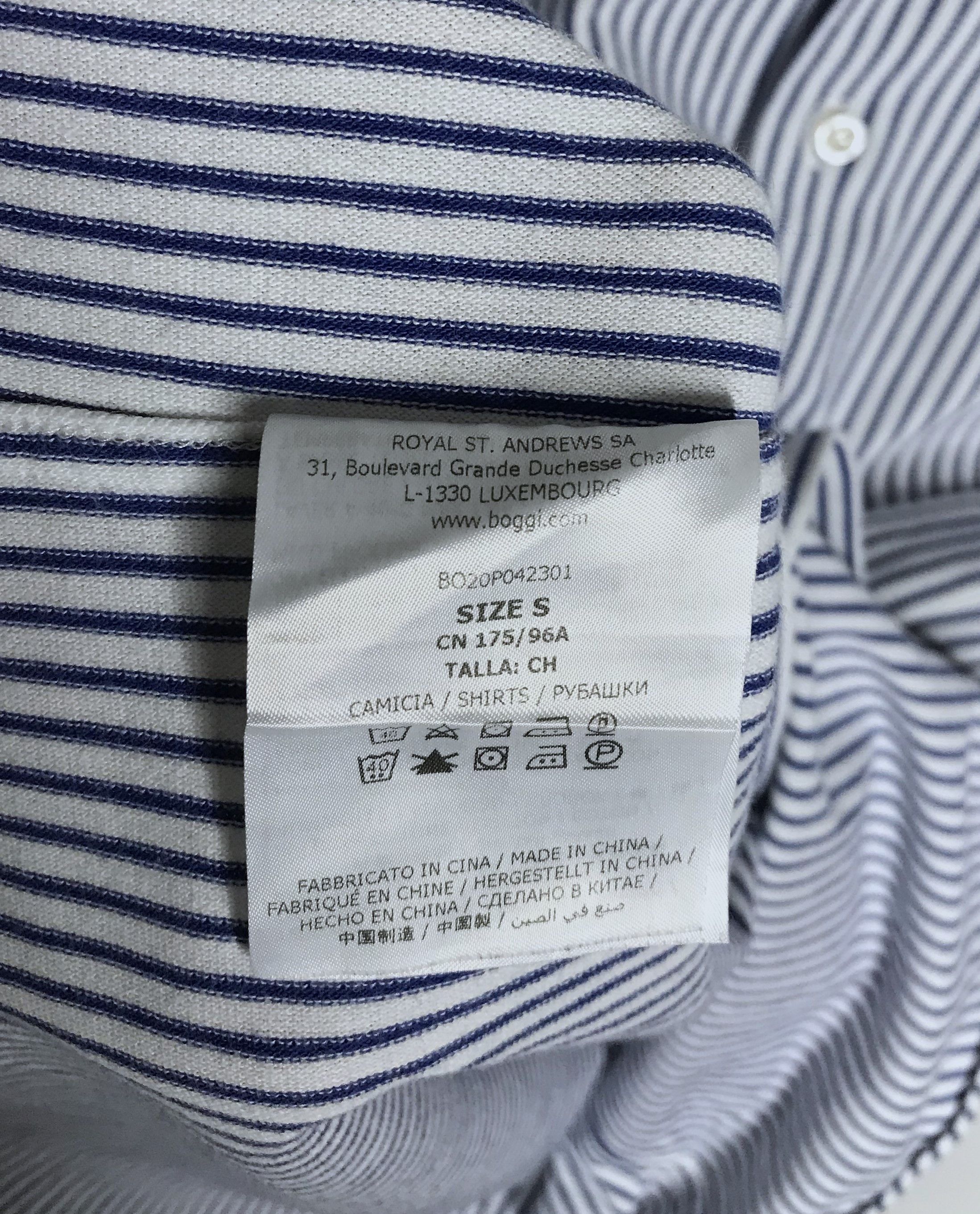 Boggi Boggi Milano Mens Stripe Long Sleeve Shirt Regular Fit Size US S / EU 44-46 / 1 - 8 Thumbnail