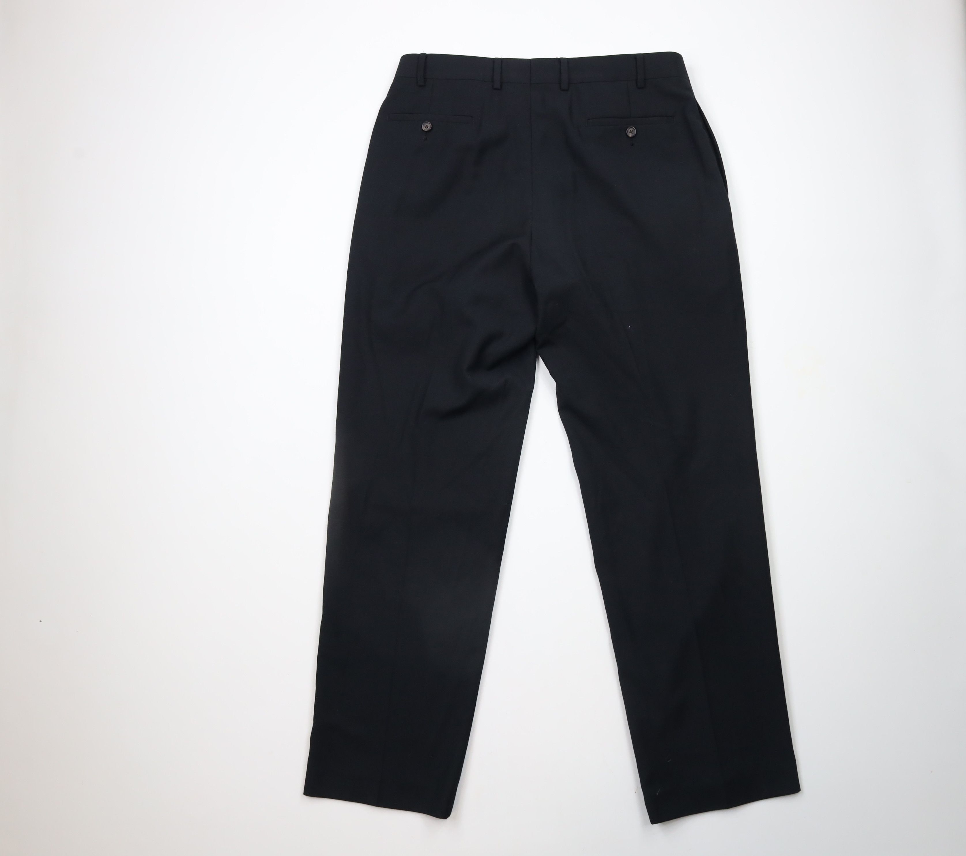 Ralph Lauren × Vintage Vintage Ralph Lauren Rayon Blend Wide Leg Chino Pants Black Size US 36 / EU 52 - 9 Thumbnail