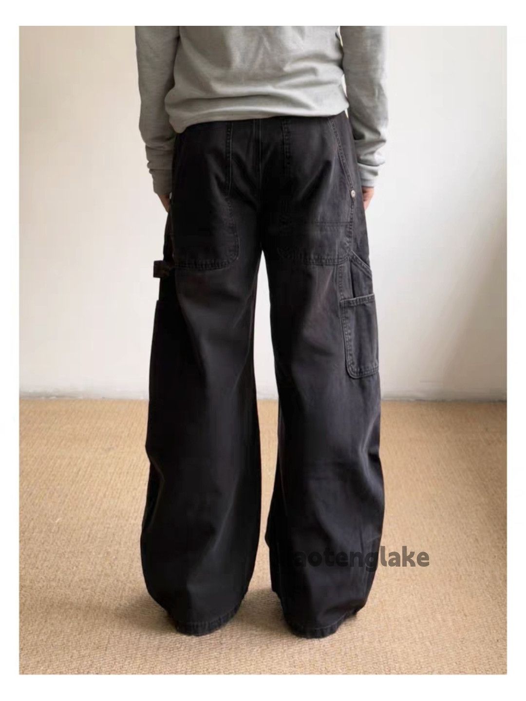 Vintage zx vintage wide Leg loose baggy carpenter cargo pants Size US 33 - 3 Thumbnail