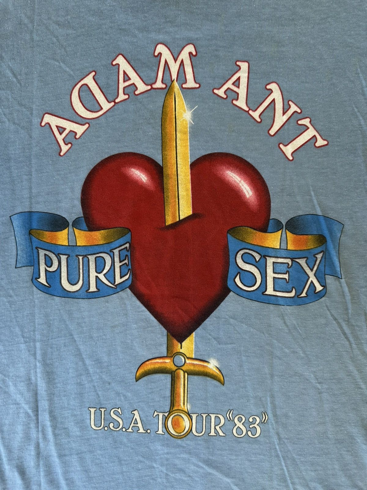 Band Tees × Vintage Vintage 1983 Adam Ant Pure Sex USA Tour Single Stitch TShirt Size US S / EU 44-46 / 1 - 7 Thumbnail