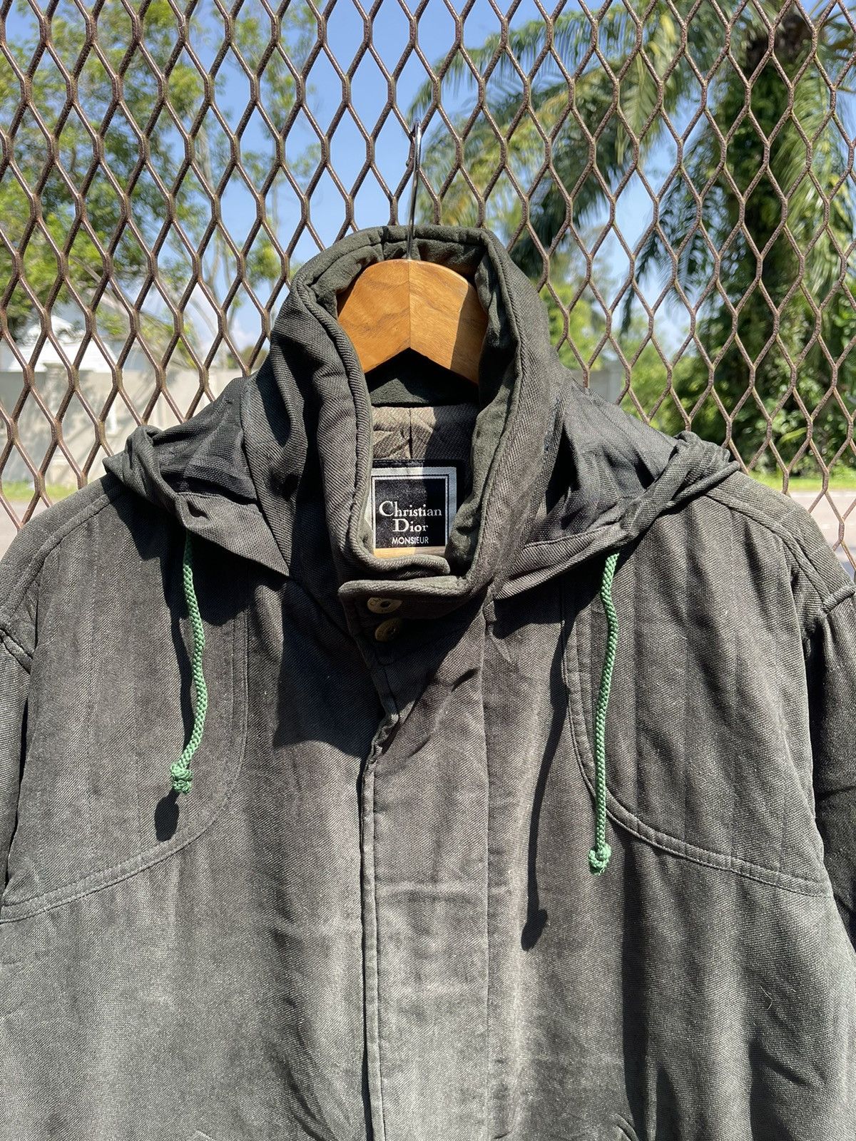 Christian Dior Monsieur Vintage Christian Dior MONSIEUR Olive Hooded Coat (M) Size US M / EU 48-50 / 2 - 2 Thumbnail