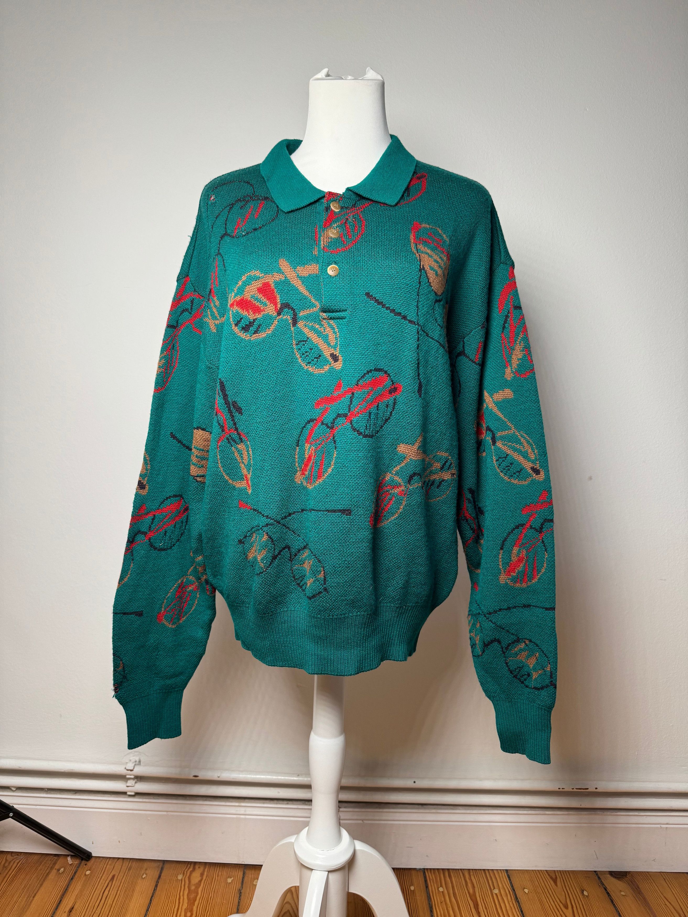 Balenciaga Vintage vintage Sweather Green L Size L / US 10 / IT 46 - 1 Thumbnail
