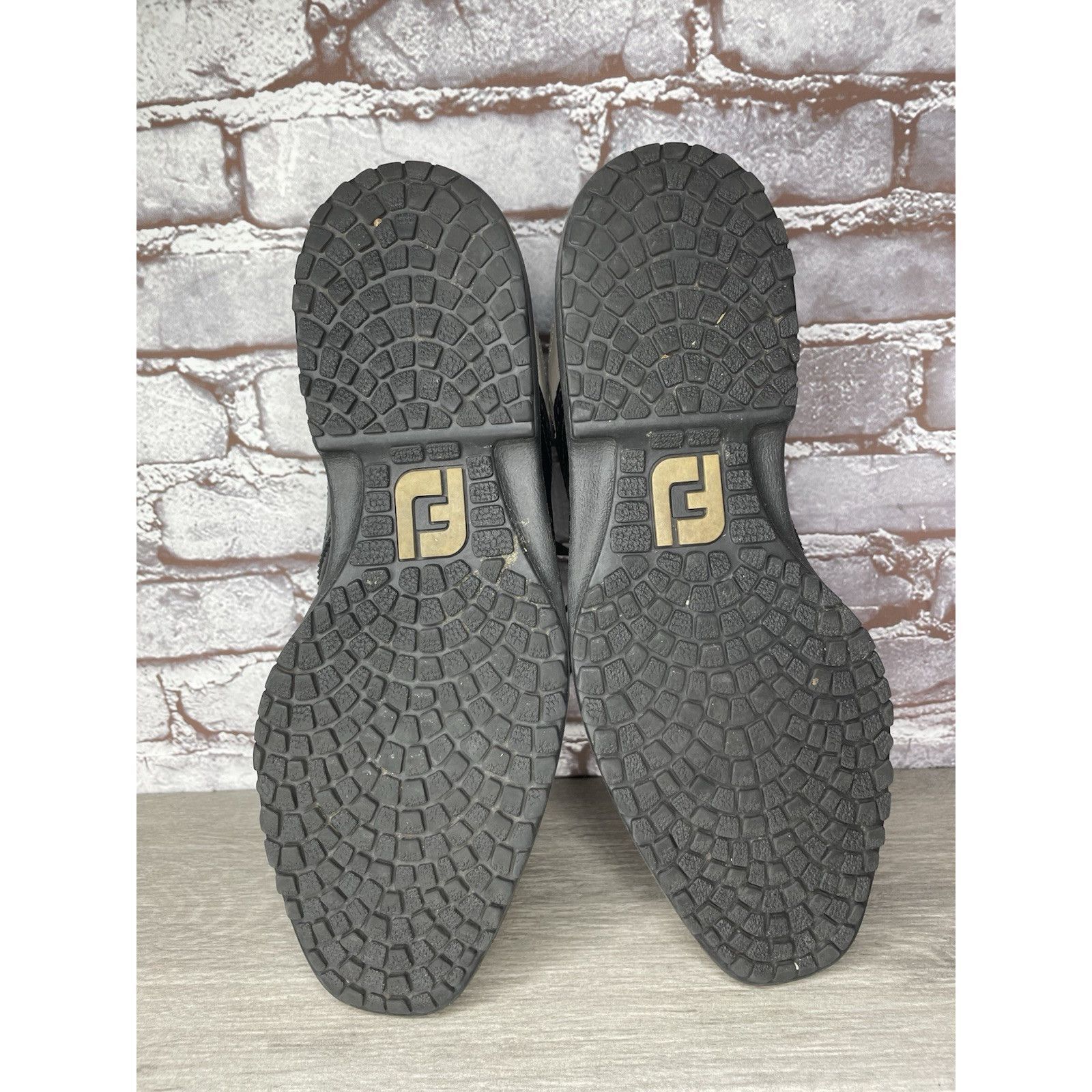 Footjoy Foot Joy Icon Black Leather Wingtip Ivory Vintage Golf Shoes Size US 12.5 / EU 45-46 - 20 Thumbnail