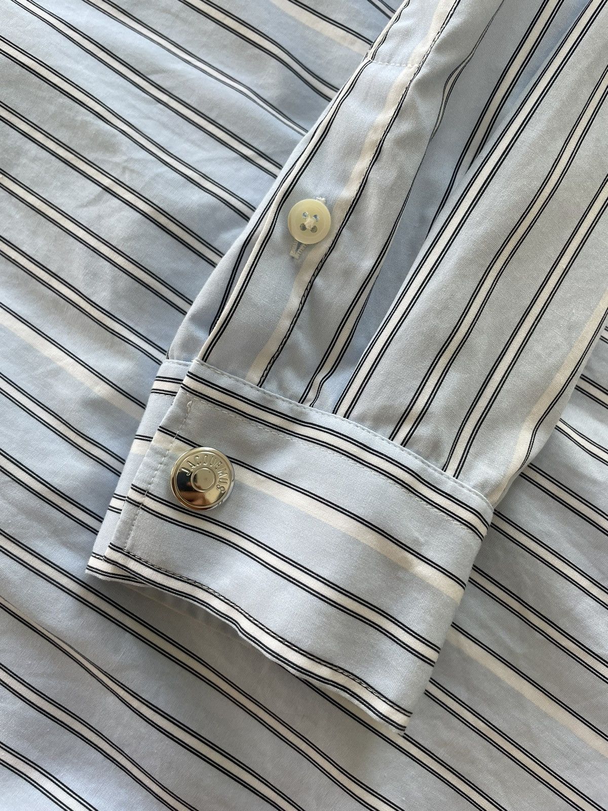 Jacquemus Jacquemus Long Sleeve Shirt - Blue Stripe Size US M / EU 48-50 / 2 - 8 Thumbnail