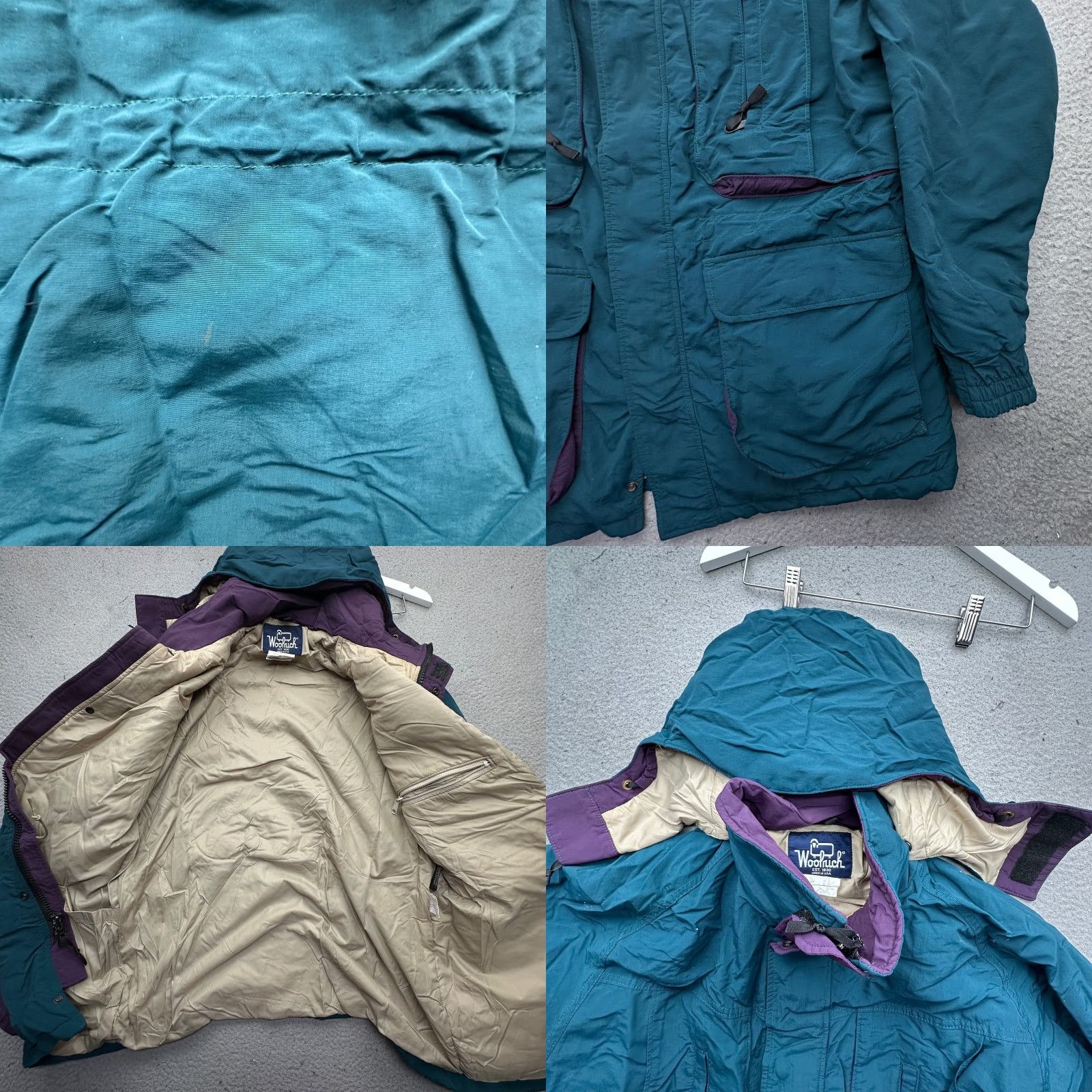 Vintage VINTAGE Woolrich Parka Jacket Hooded Thinsulate Full Zip Mens M Blue Long Size US M / EU 48-50 / 2 - 8 Thumbnail