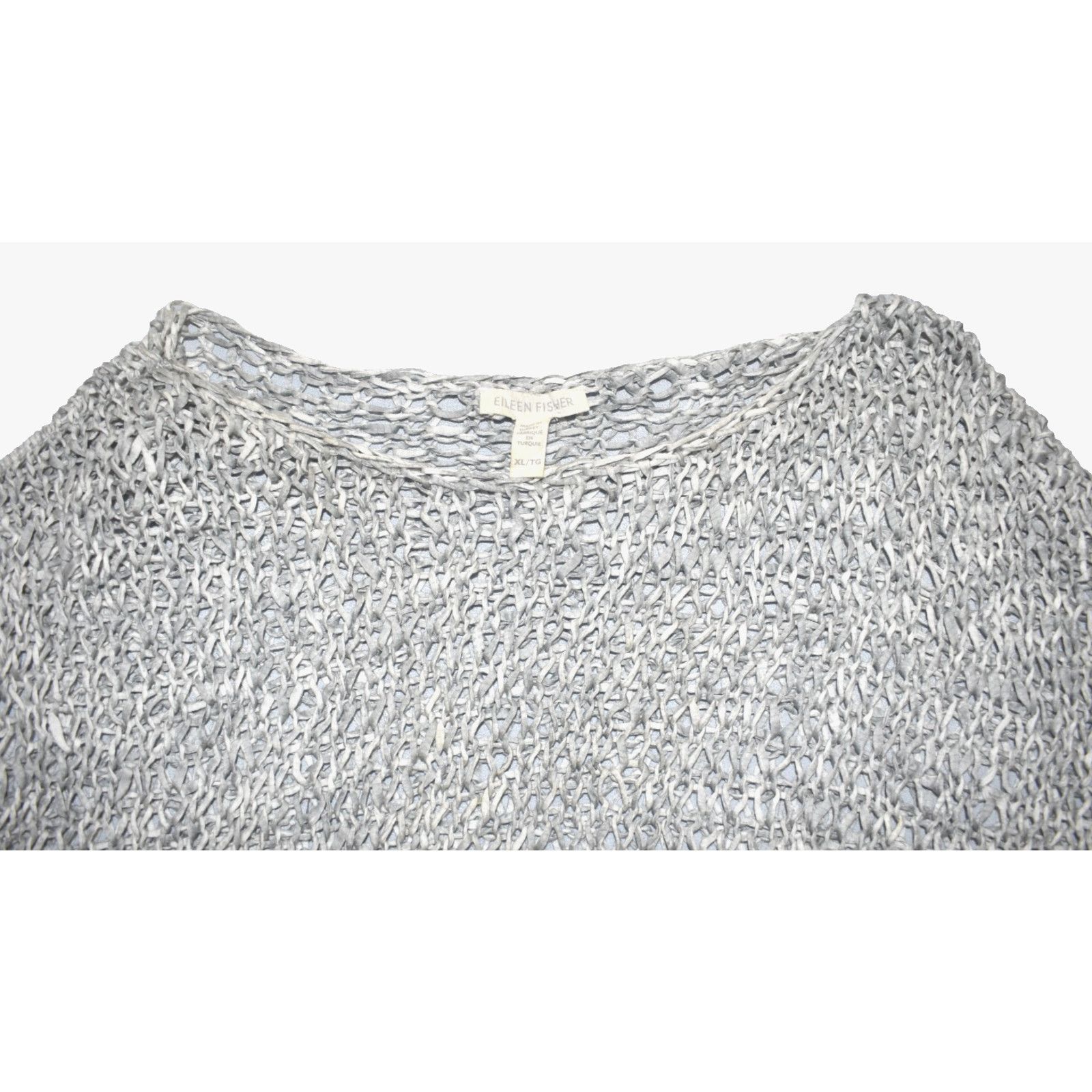 Eileen Fisher EILEEN FISHER Chunky Open Knit Cotton Pullover Sweater Sz XL Size XL / US 12-14 / IT 48-50 - 4 Thumbnail