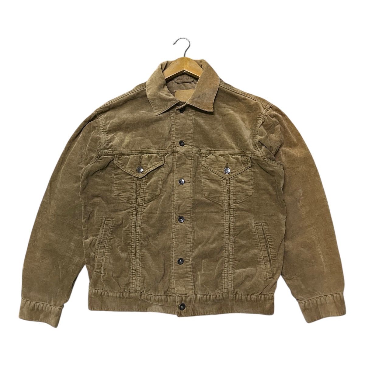 Uniqlo Vintage Uniqlo brown corduroy trucker denim jacket Size US M / EU 48-50 / 2 - 1 Thumbnail