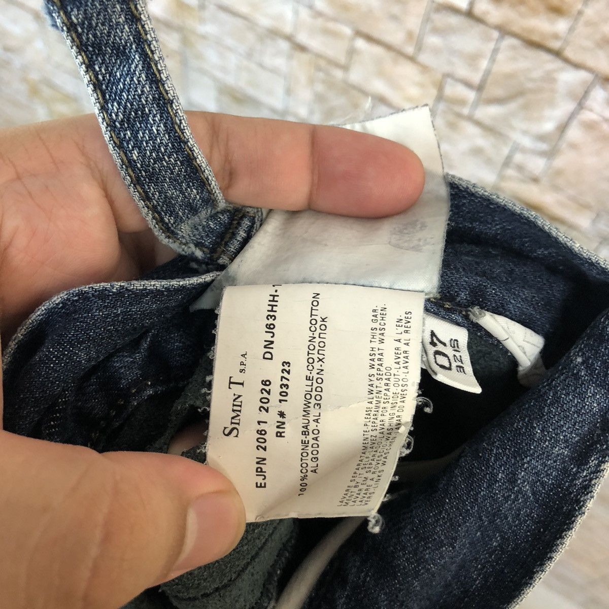 Emporio Armani Emporio Armani Blue ripped distressed Denim Pants #7582 Size US 40 / EU 56 - 23 Thumbnail