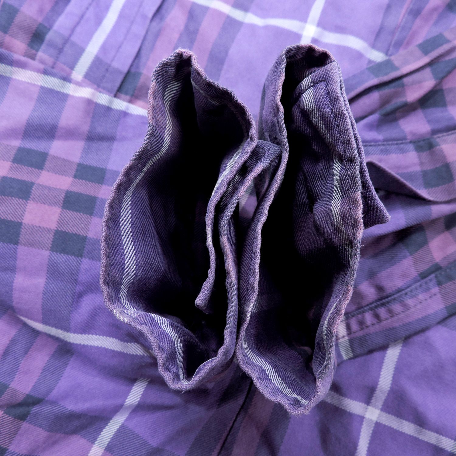 Burberry BURBERRY LONDON PURPLE PLAID LONG SLEEVE SHIRT Size L / US 10 / IT 46 - 10 Thumbnail
