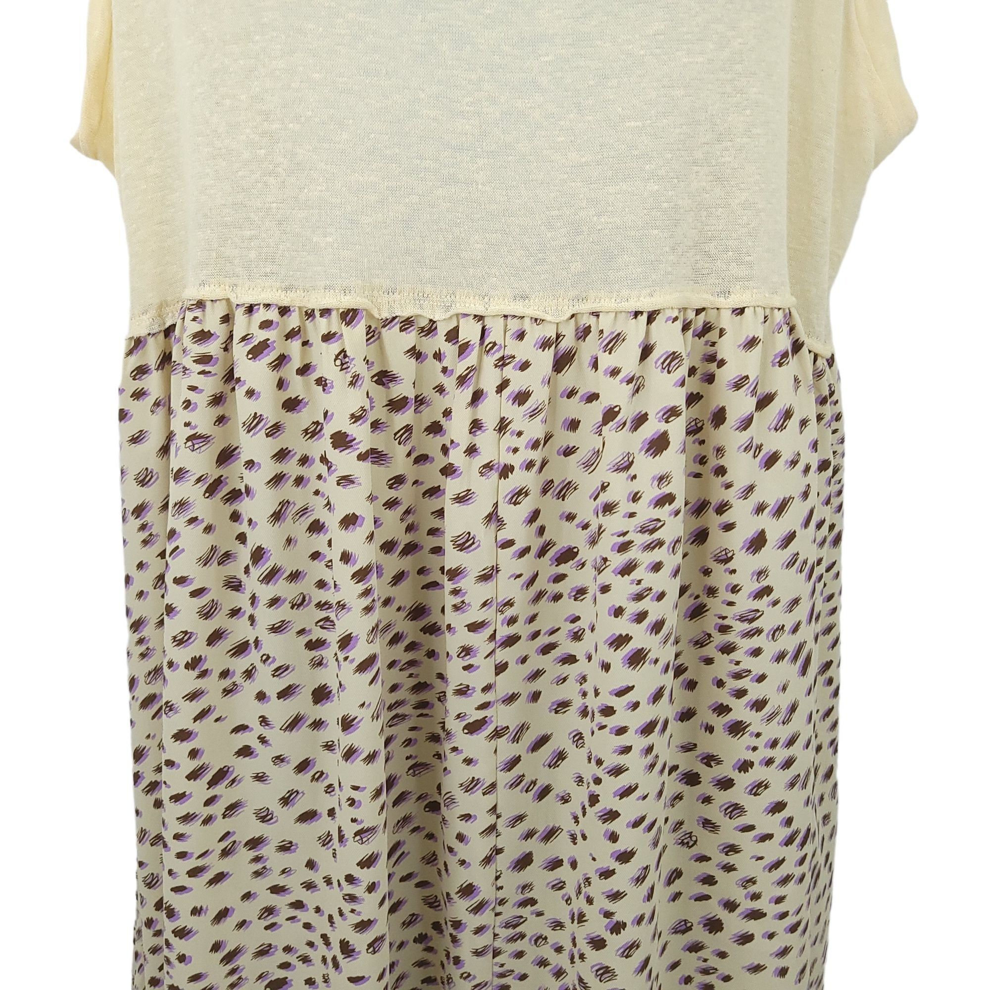 Other Umgee Boho Dress L Cream Sleeveless Leopard Print Animal Mix Size L / US 10 / IT 46 - 6 Thumbnail