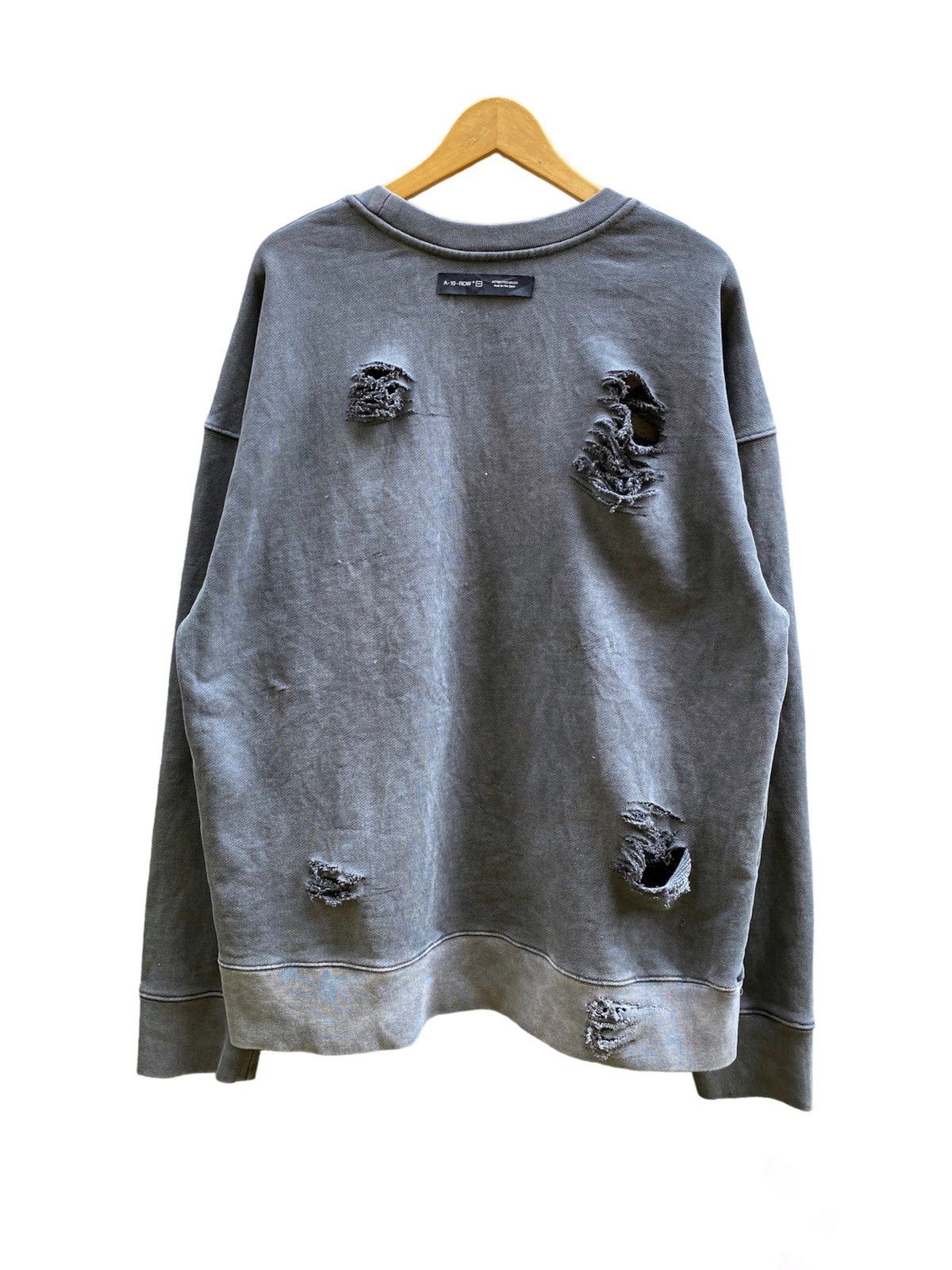 If Six Was Nine × Japanese Brand × Le Grande Bleu (L.G.B.) Attentionrow Distressed Grunge Washed Sweatshirt Size US L / EU 52-54 / 3 - 2 Thumbnail