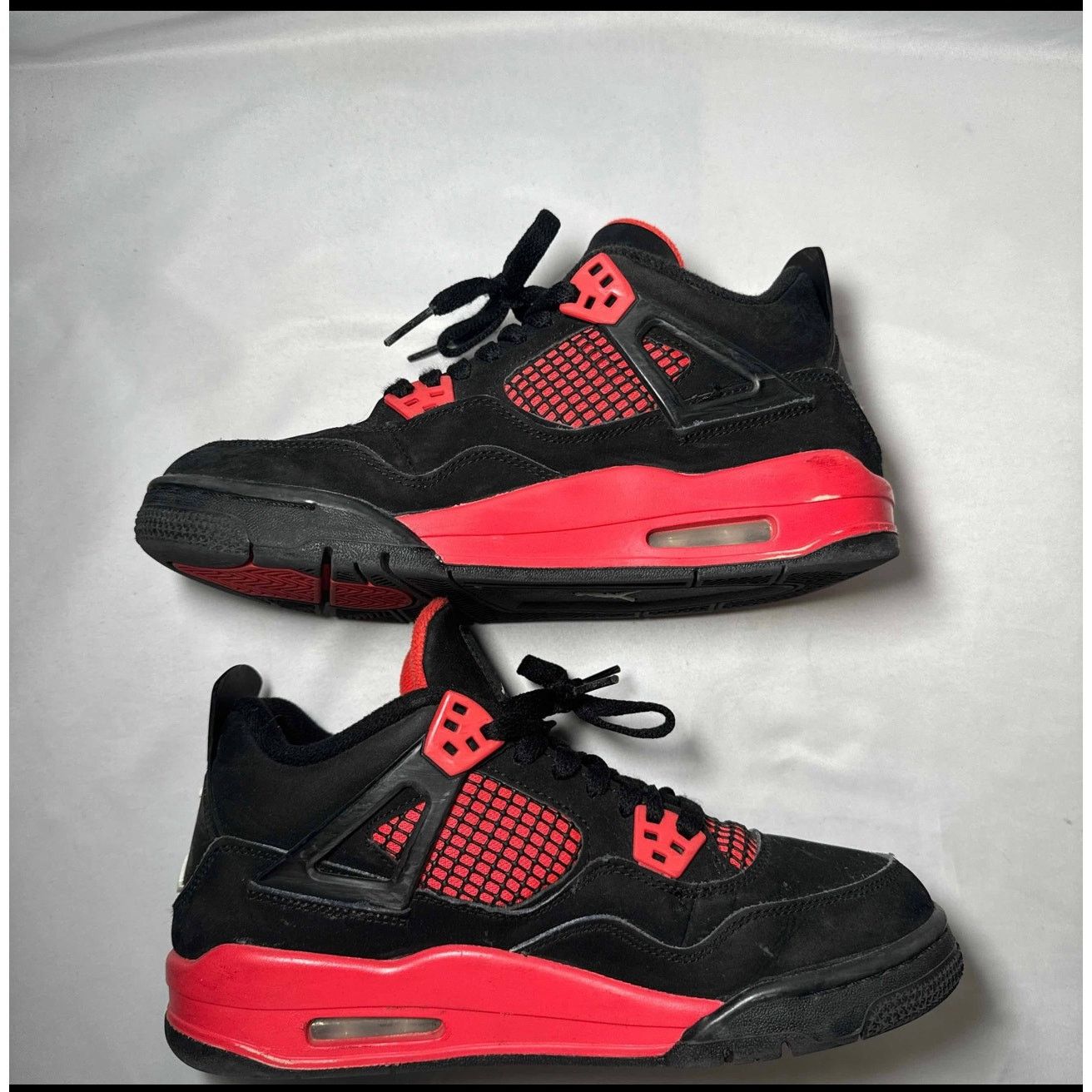 Jordan Brand × Nike Size 7 - Nike Air Jordan 4 Retro GS Red Thunder Men's Shoes Size US 7 / EU 40 - 3 Thumbnail