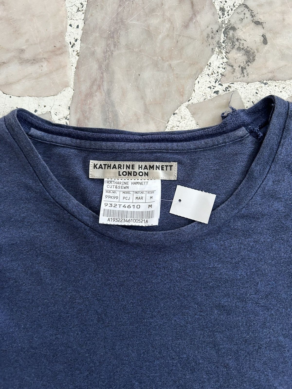 Katharine Hamnett London Longsleeve Blue Plain Tee Size XS / US 0-2 / IT 36-38 - 6 Thumbnail