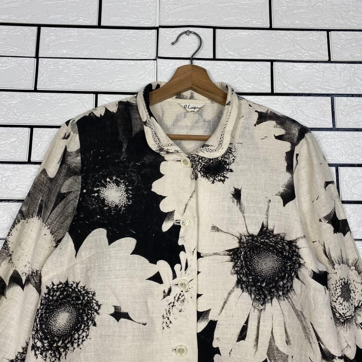 Japanese Brand 📌Cropped Button Jacket R.Lapin Flower Issey Miyake Size M / US 6-8 / IT 42-44 - 4 Thumbnail