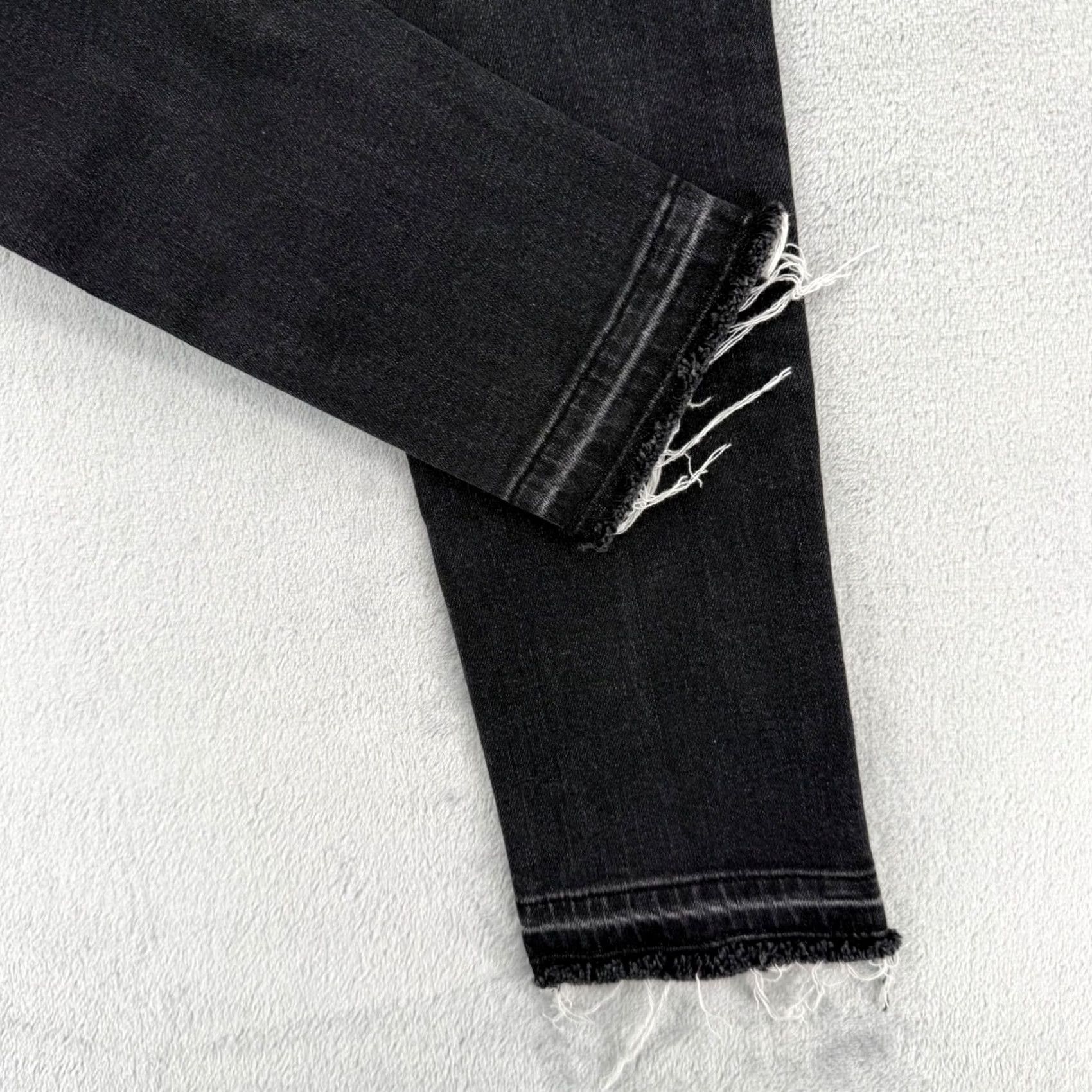 Rag & Bone rag & bone Skinny Jeans Concrete Black Raw Hem Womens Size 27 Size 27" / US 4 / IT 40 - 4 Thumbnail