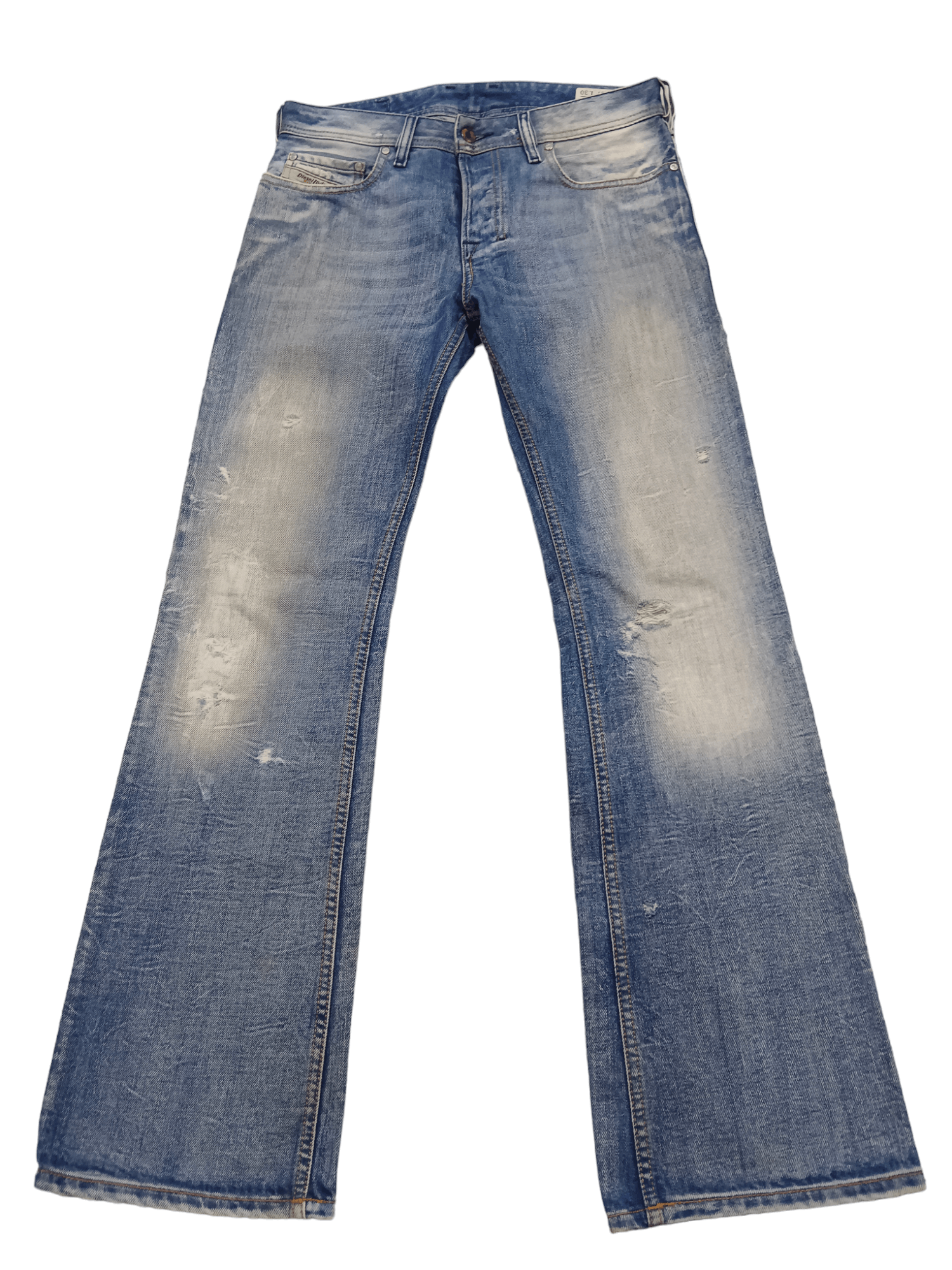image of Diesel Seditionaries Distressed Denim in Blue Denim, Men's (Size 29)