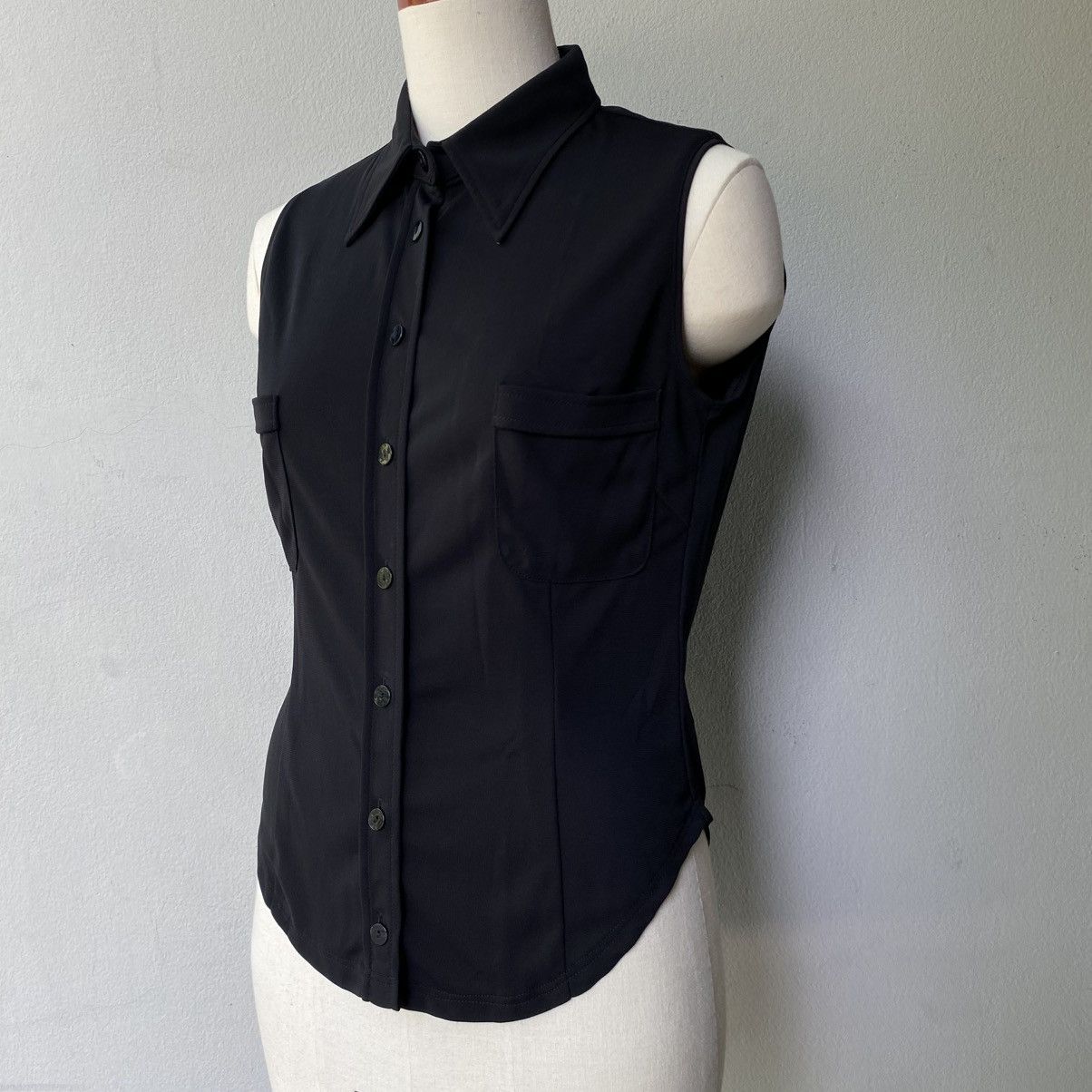 Fendi FENDI Black Sleeveless Soft Shirt Size M / US 6-8 / IT 42-44 - 10 Thumbnail