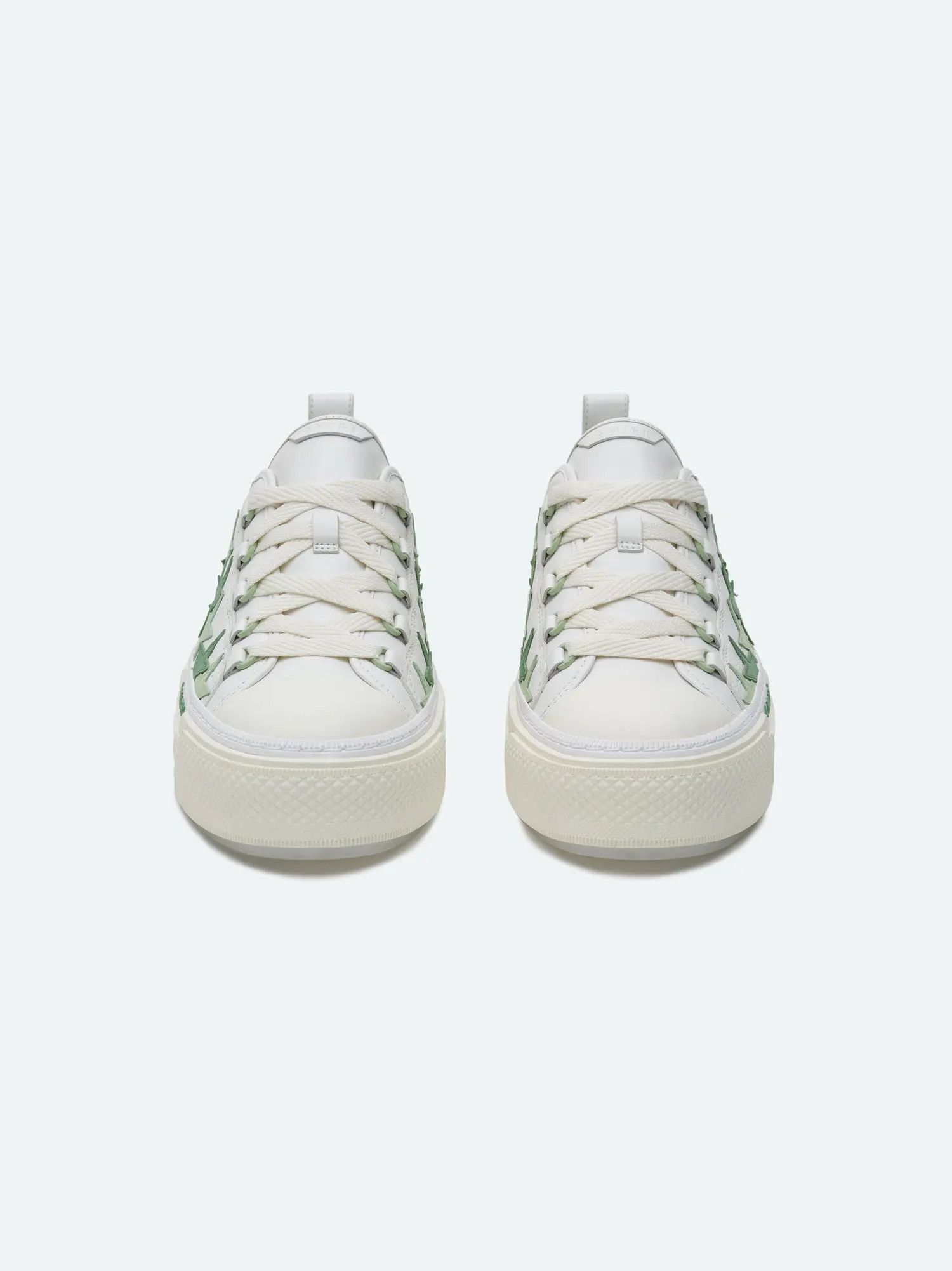 Amiri oc11z0425 Stars Court Low-Top Sneakers in Green/White Size US 11 / EU 44 - 3 Thumbnail