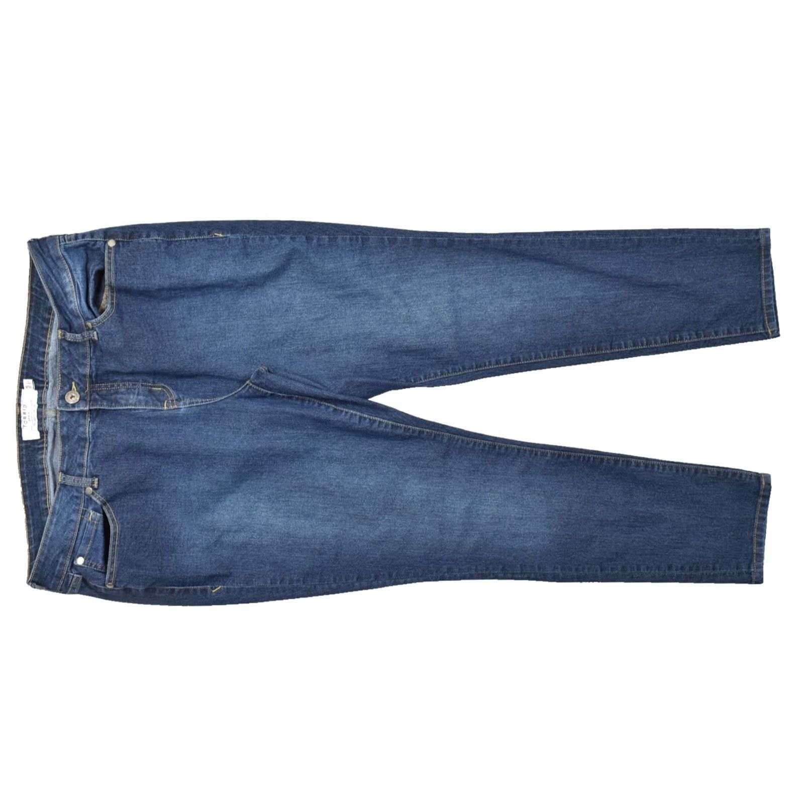 Torrid Torrid Denim Jeans Women 16R Dark Wash Slim Skinny Stretch 5-Pocket Button Blue Cotton Blend Regular Size Type Regular Pants Womens Size 38" / US 16 / IT 52 - 2 Thumbnail