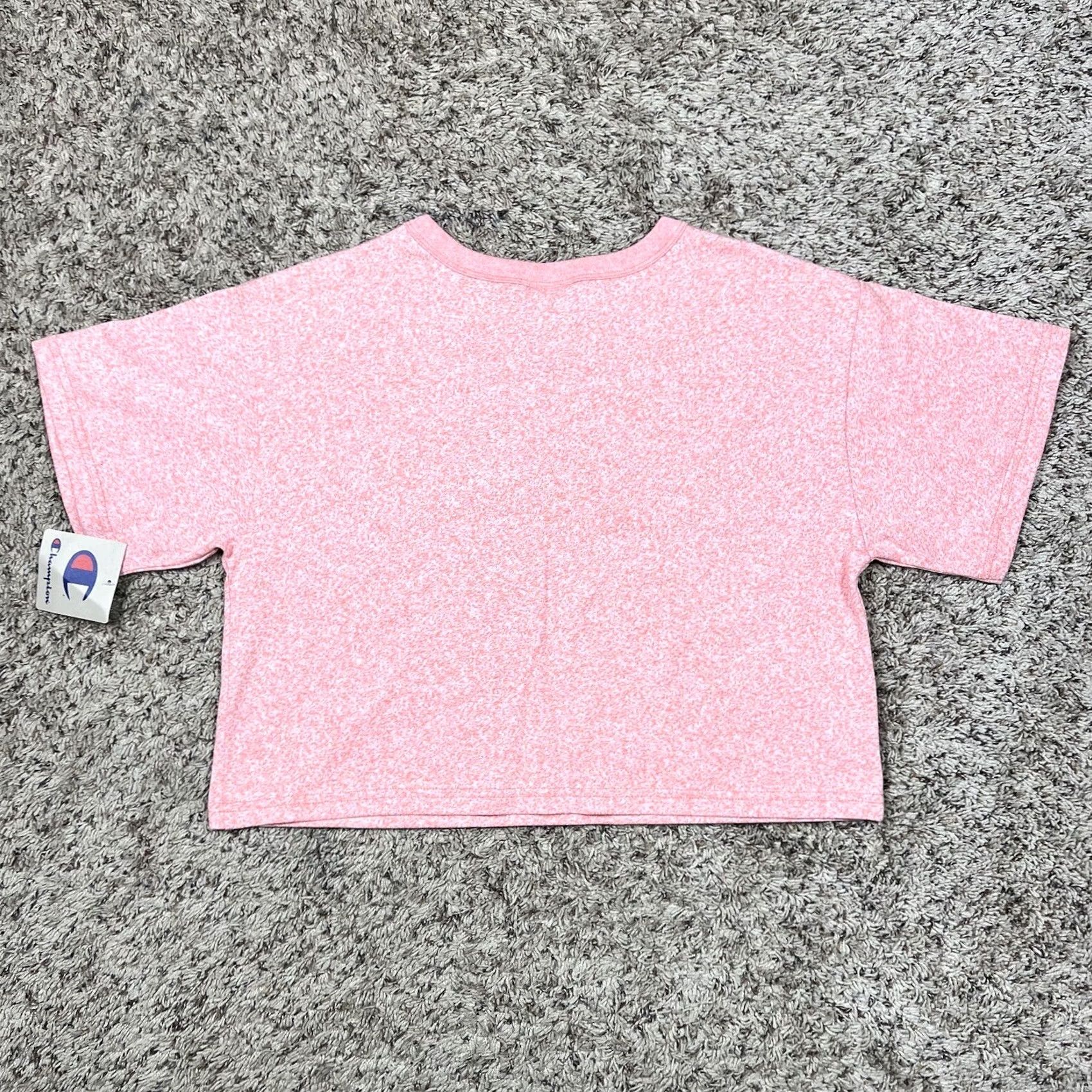 Champion Champion Cropped T-Shirt Womens Small Embroidered Logo Pink White Shirt VINTAGE No Size S / US 4 / IT 40 - 3 Thumbnail