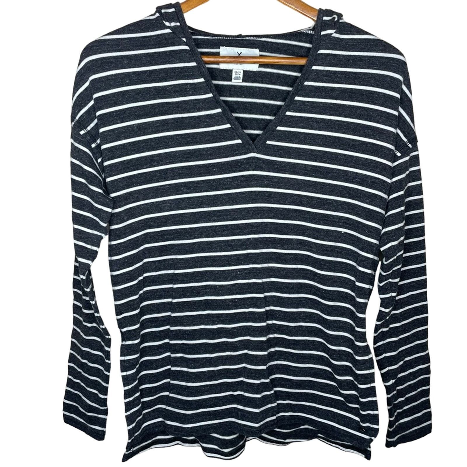 American Eagle Outfitters American Eagle Striped Knit Hoodie Size XS / US 0-2 / IT 36-38 - 1 Thumbnail