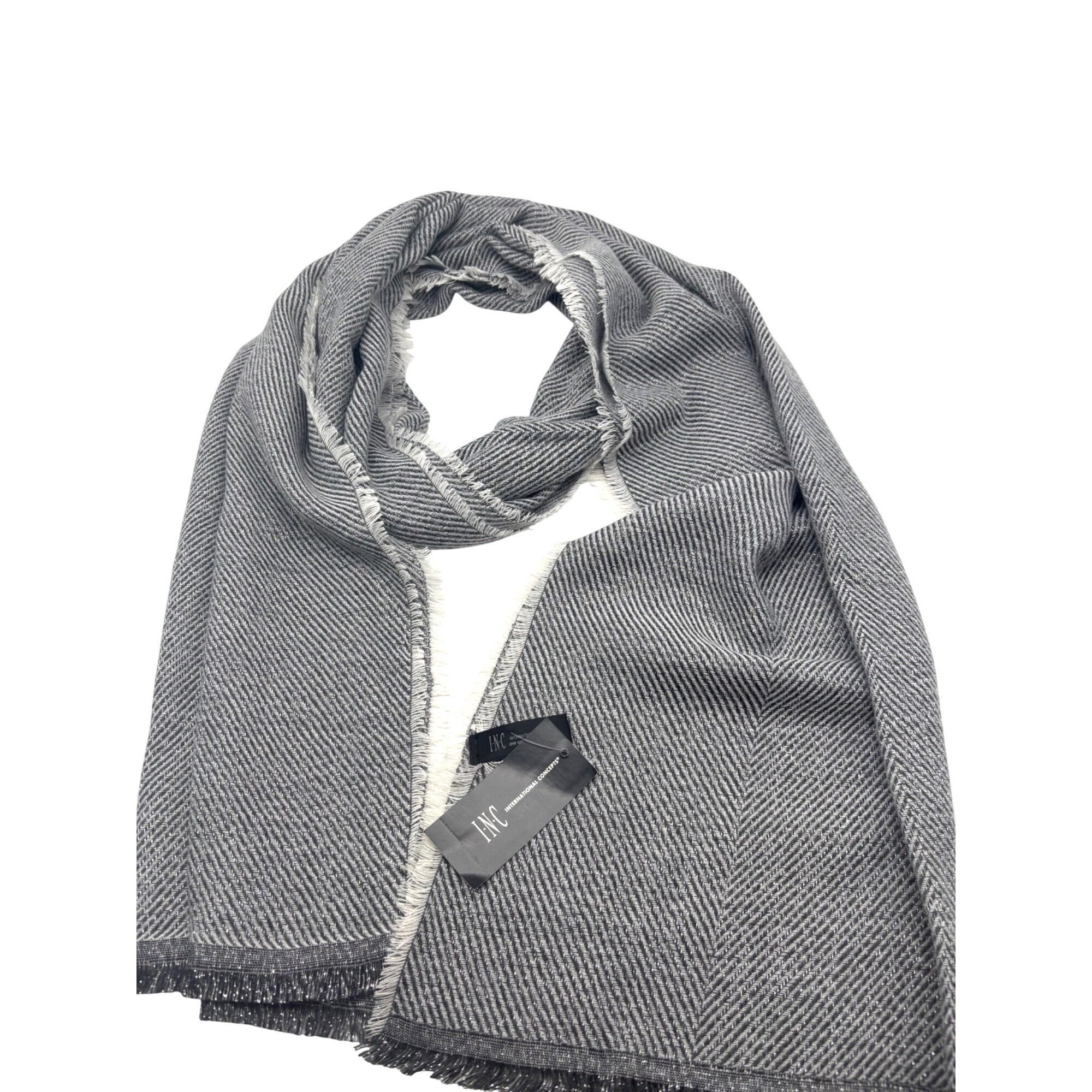 Other Inc International Concepts Two-Tone Shine Scarf/ Wrap, Black Size ONE SIZE - 3 Thumbnail