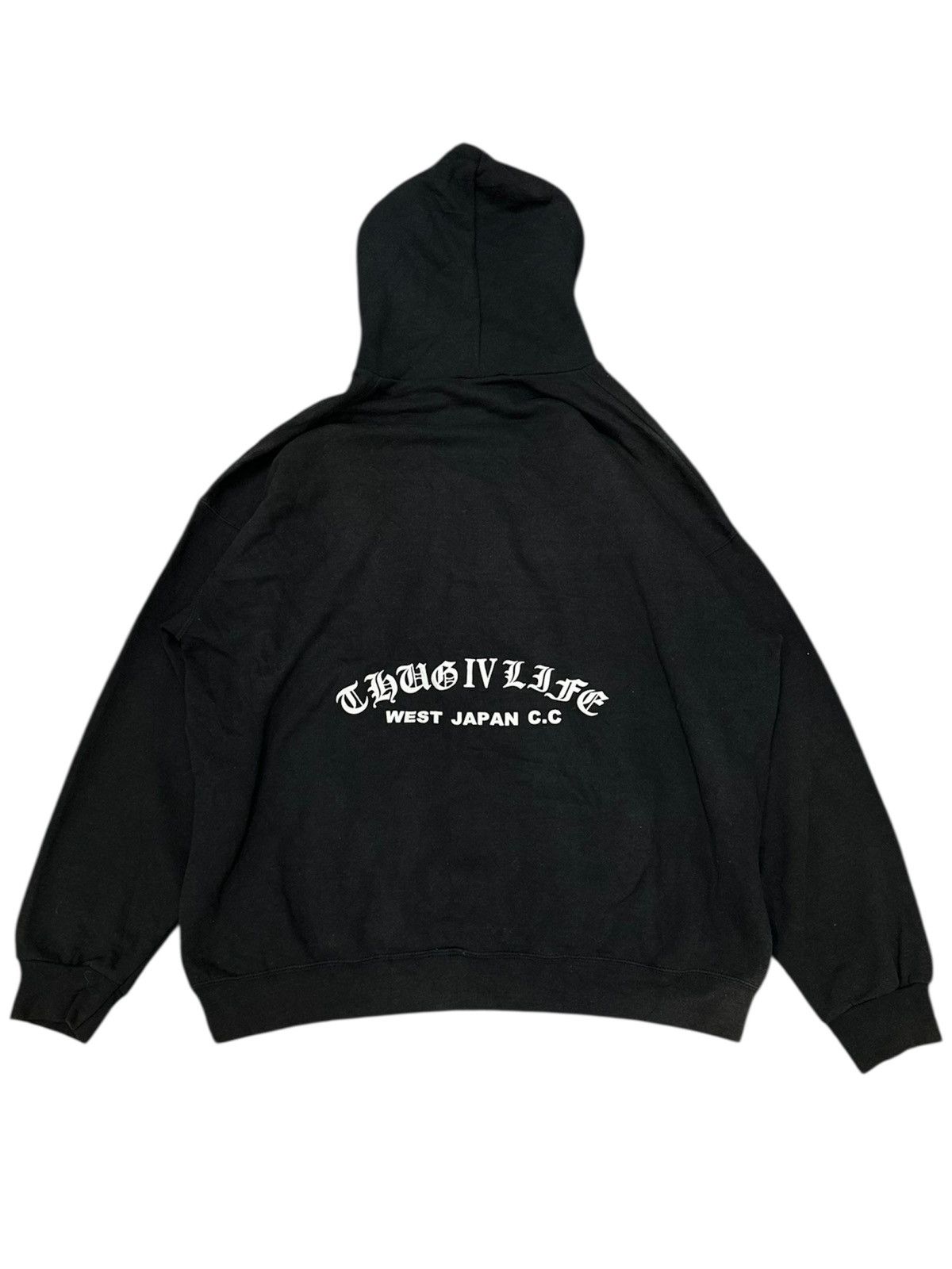 Japanese Brand Vintage 1990 Thug Life West Japan (Chrome Hearts) Hoodie Size US XXL / EU 58 / 5 - 1 Thumbnail