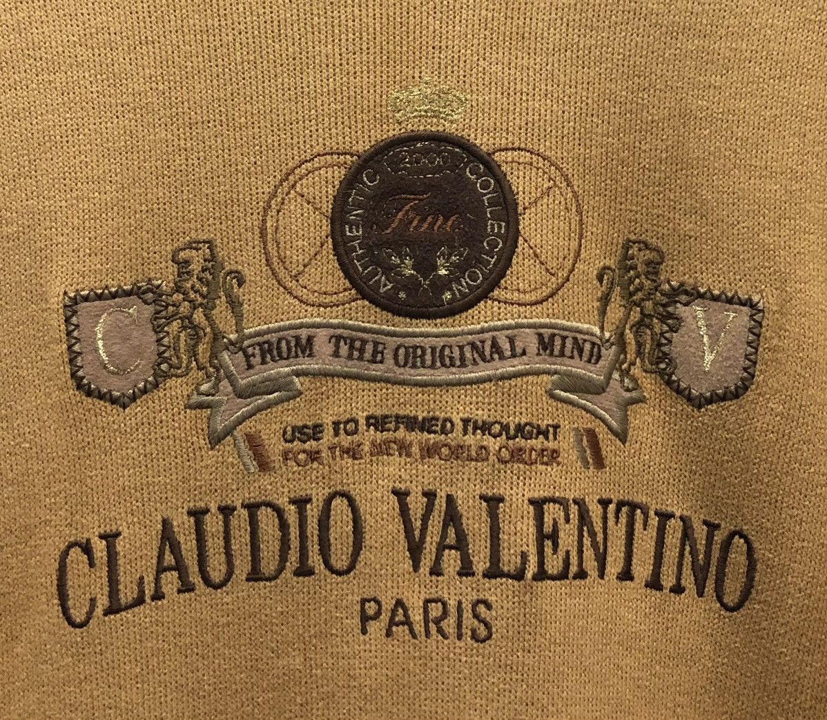 Designer Claudio Valentino Paris Sweatshirt – Golden Brown Size L Size US L / EU 52-54 / 3 - 4 Thumbnail