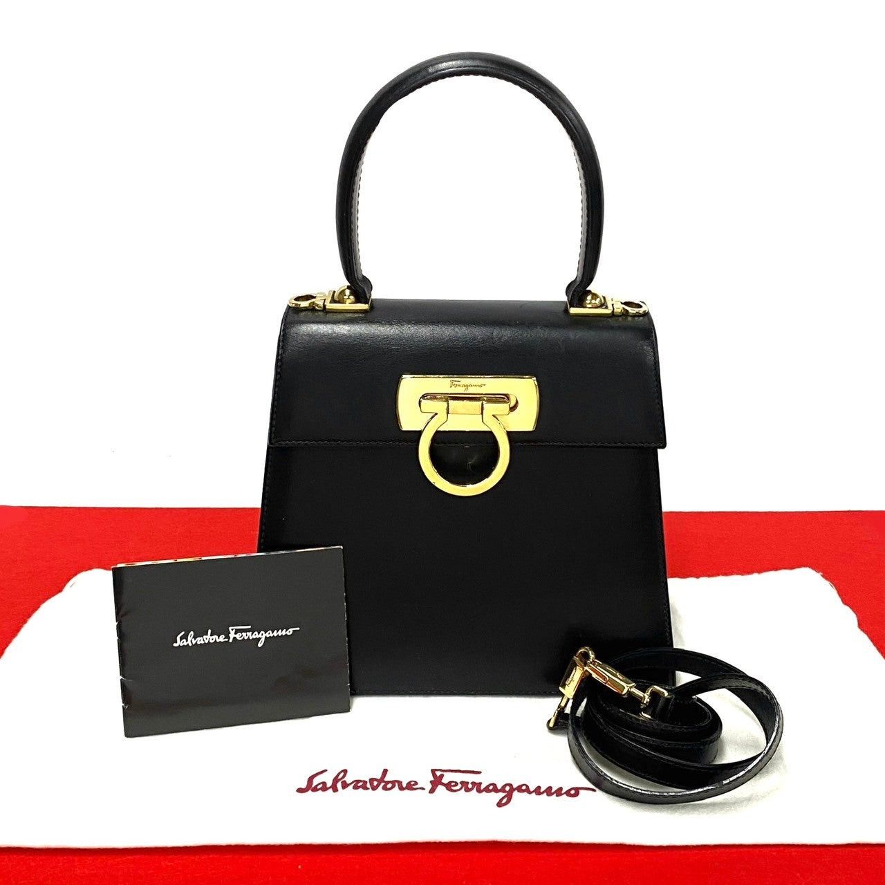 Salvatore Ferragamo Salvatore Ferragamo Handbag Black Leather Size ONE SIZE - 1 Thumbnail