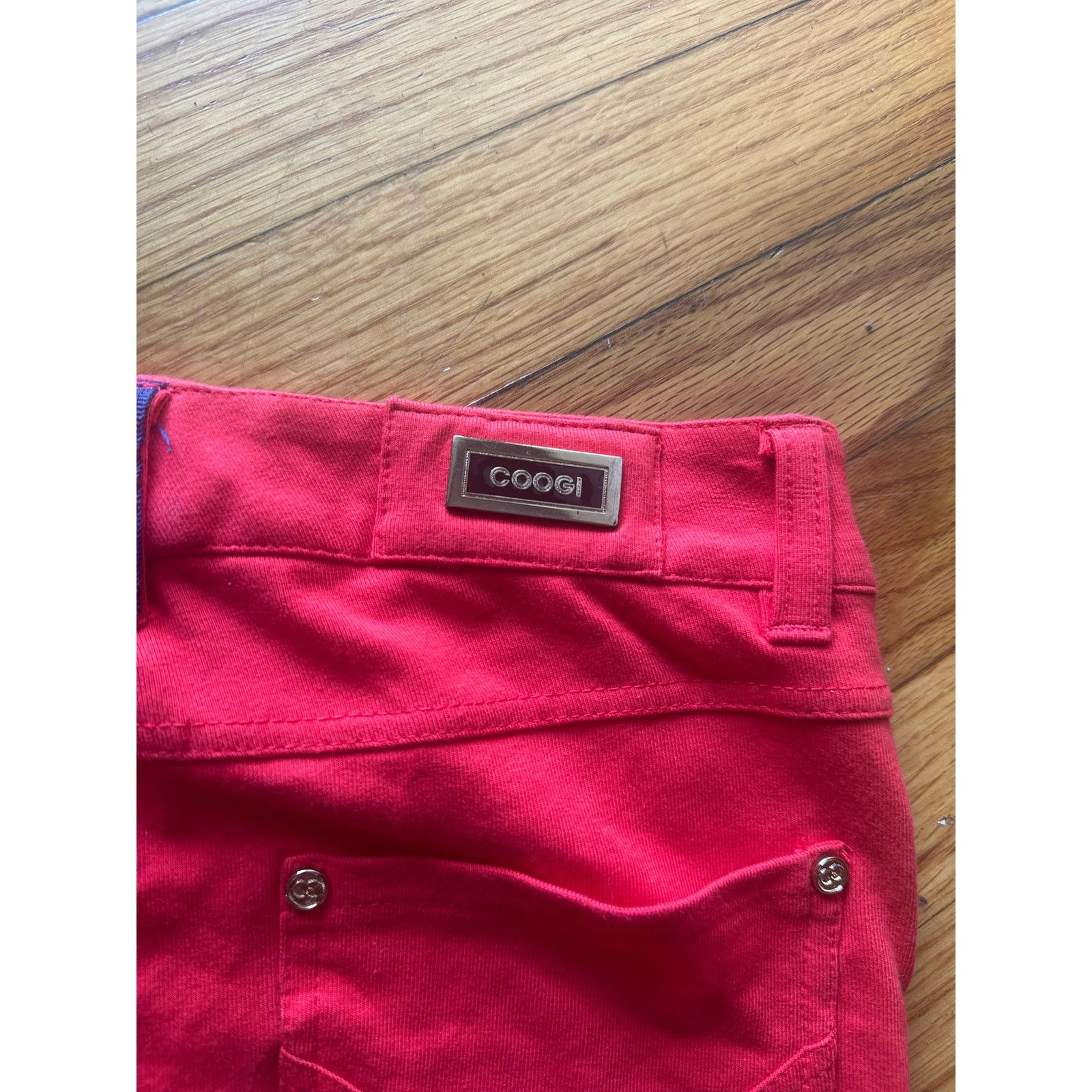 Coogi Coogi Red Stretch Skinny Jeans Gold Hardware – Women’s 7/8 Size 30" / US 8 / IT 44 - 9 Thumbnail