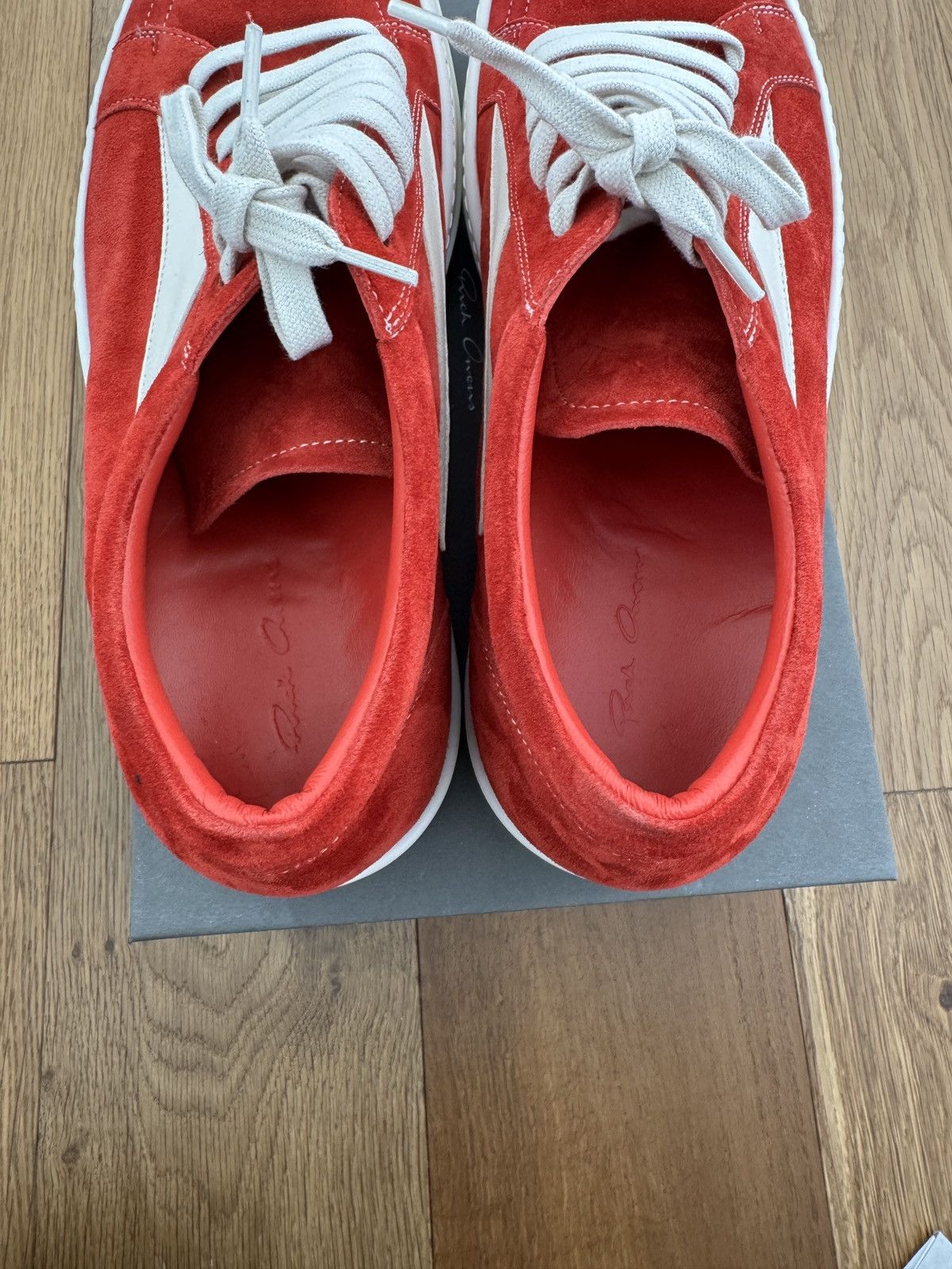 Rick Owens RICK OWENS CARNELIAN VINTAGE SNEAKERS Size US 11 / EU 44 - 4 Thumbnail