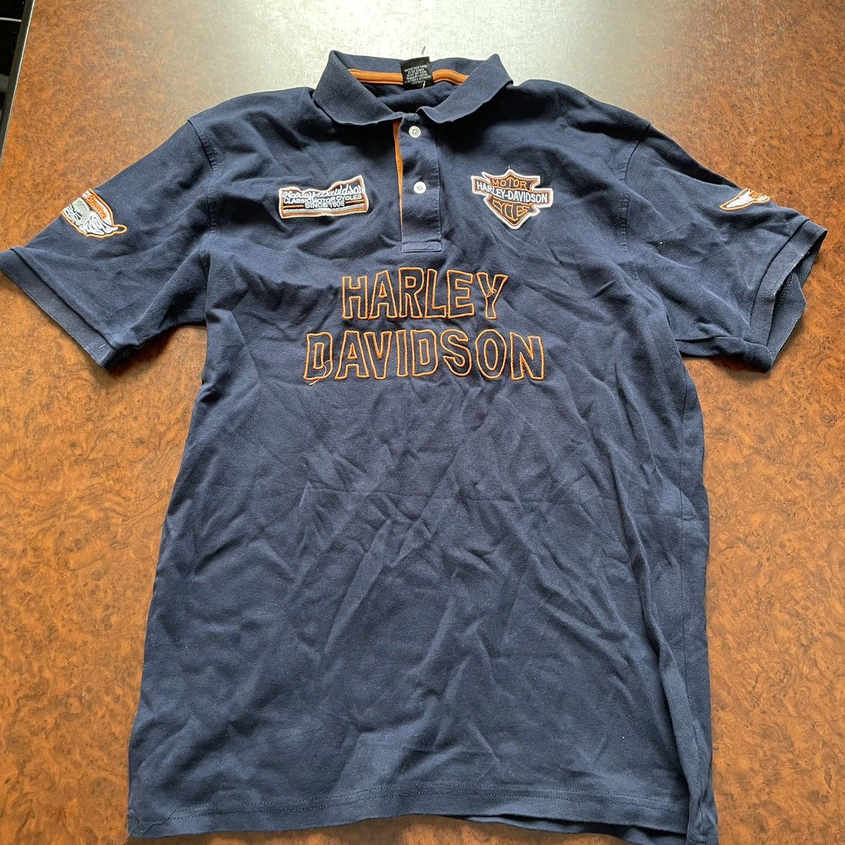 Harley Davidson × If Six Was Nine Harley Davidson 90s moto racing nascar amg polo tee shirt Size US M / EU 48-50 / 2 - 1 Thumbnail