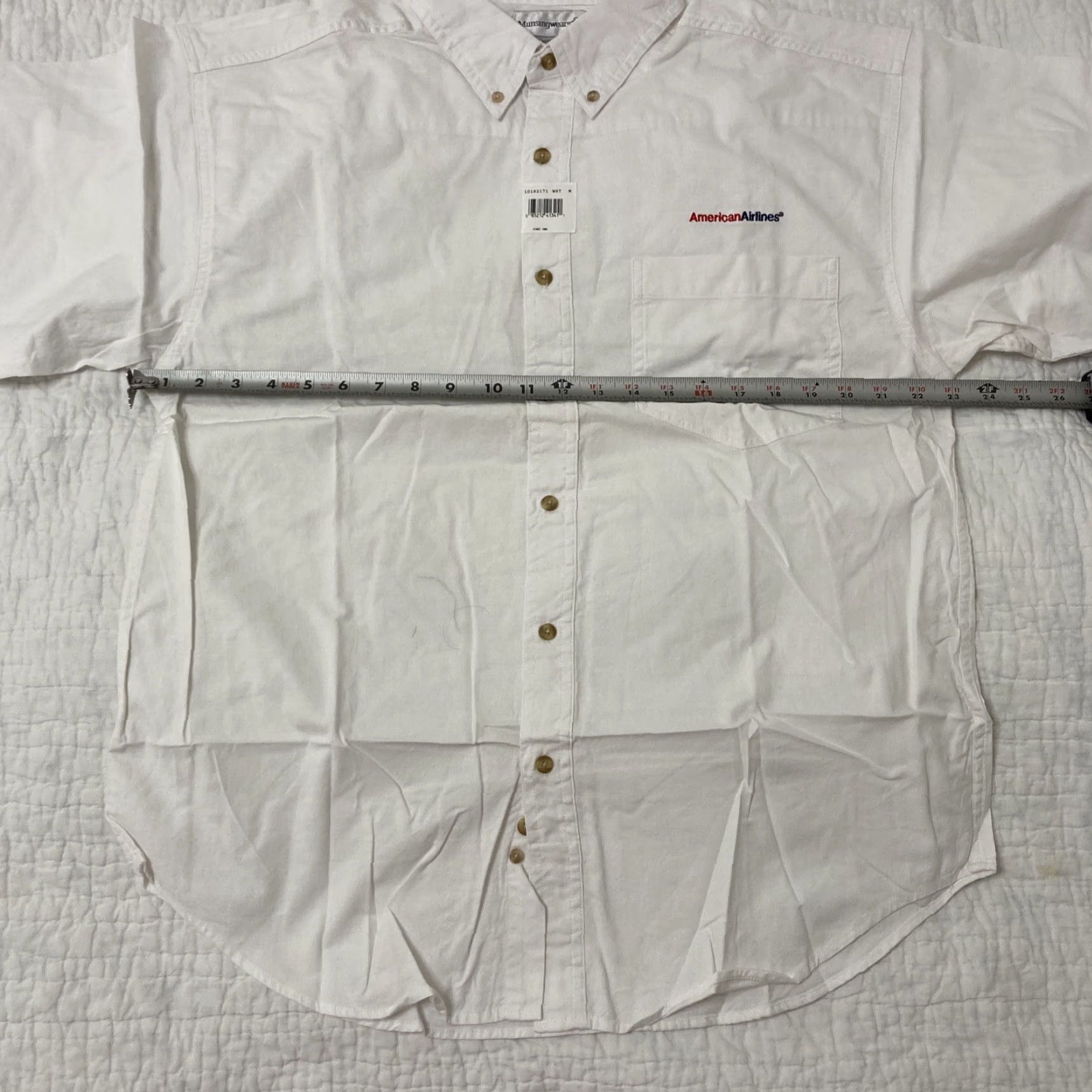 Vintage VINTAGE Munsingwear Button Down Shirt Mens M White American Airlines Longsleeve Deadstock Size US M / EU 48-50 / 2 - 6 Thumbnail