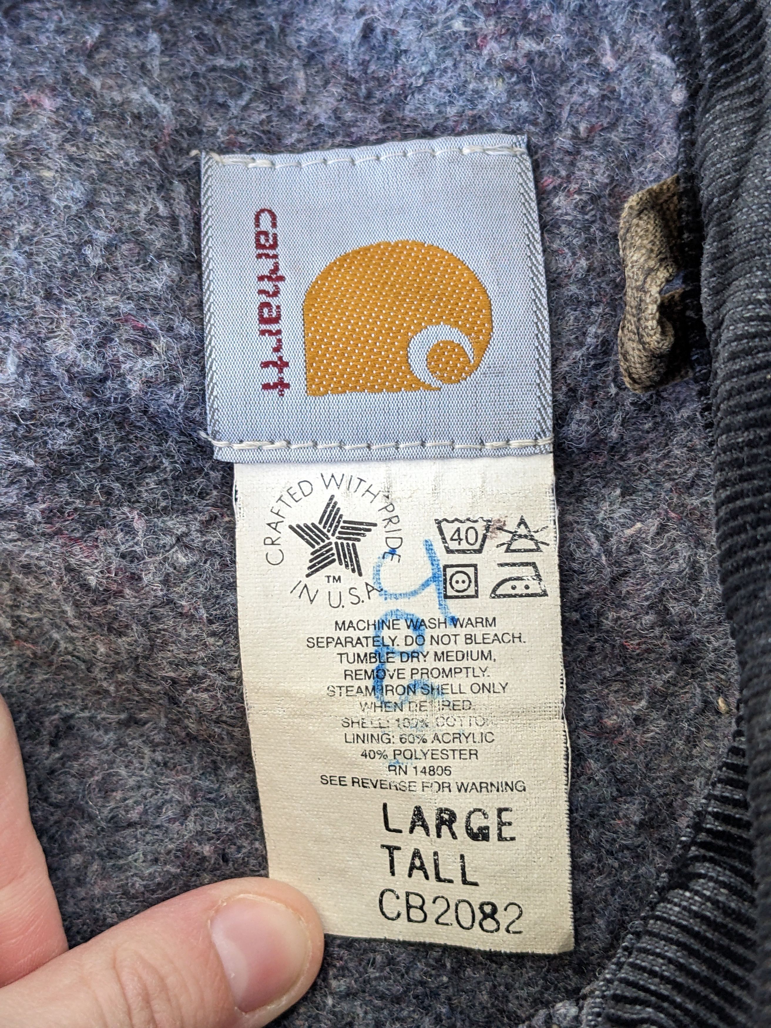 Carhartt × Vintage Vintage 90s Carhartt Chore Coat Tall Union Made in the USA Size US L / EU 52-54 / 3 - 13 Thumbnail