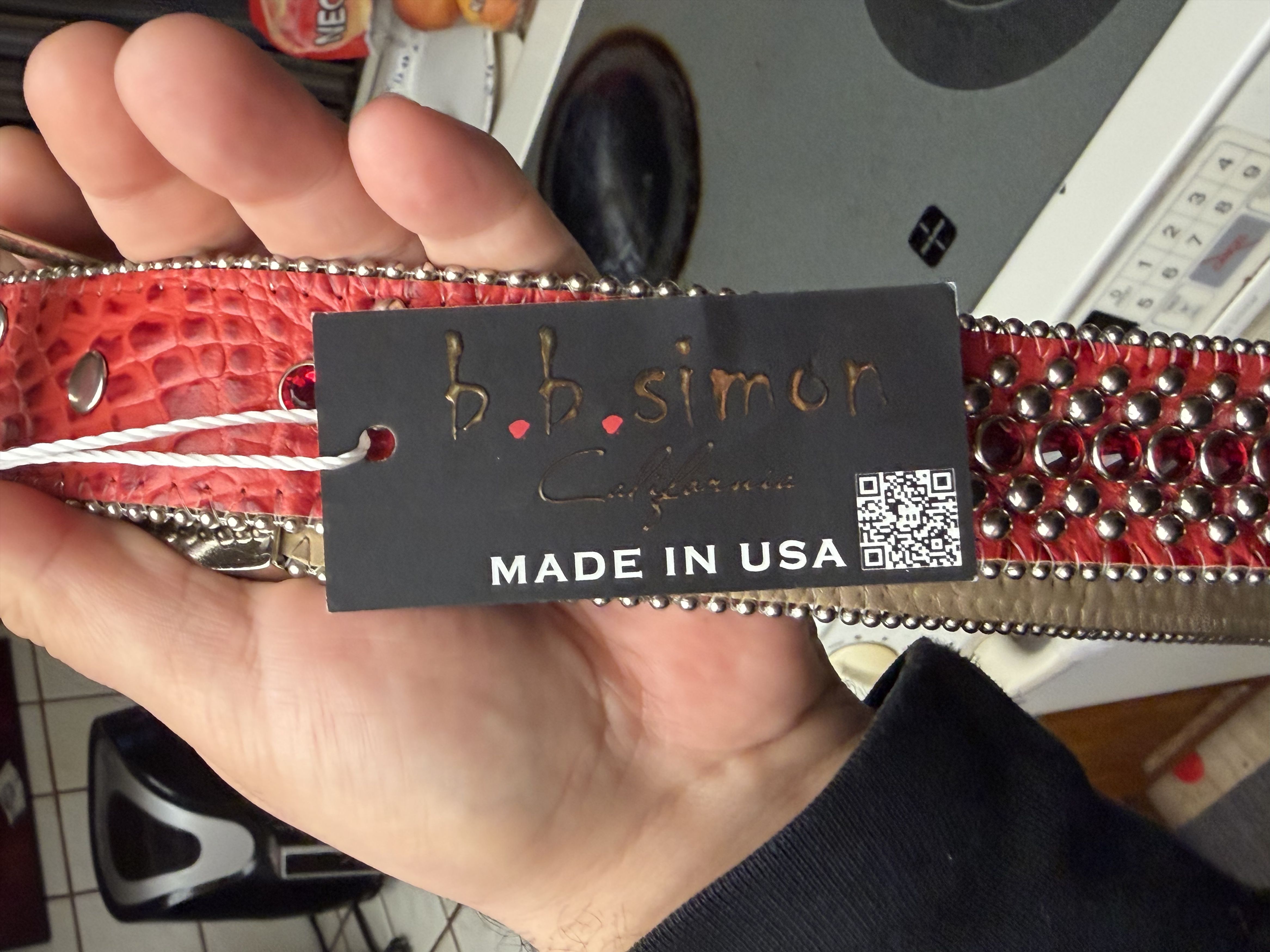 B.B. Simon Supreme X B.B. Simon Belt Red L/XL Size ONE SIZE - 6 Thumbnail