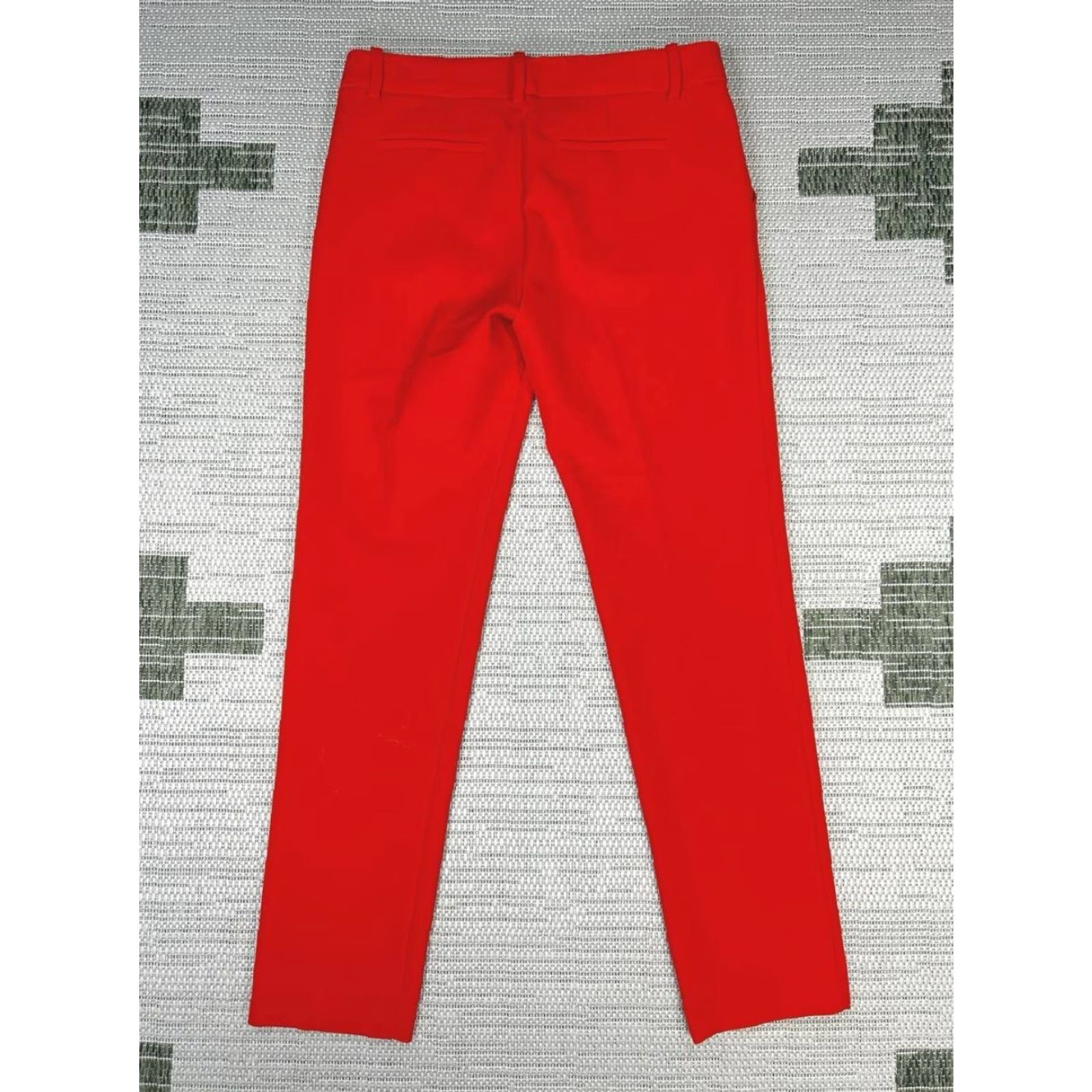 Trina Turk Trina Turk Dress Pants Womens 6 Red Stretch Mid Rise Skinny Leg Business New Dress Pants Slim Modern Casual Size 24" / US 00 / IT 34 - 2 Thumbnail