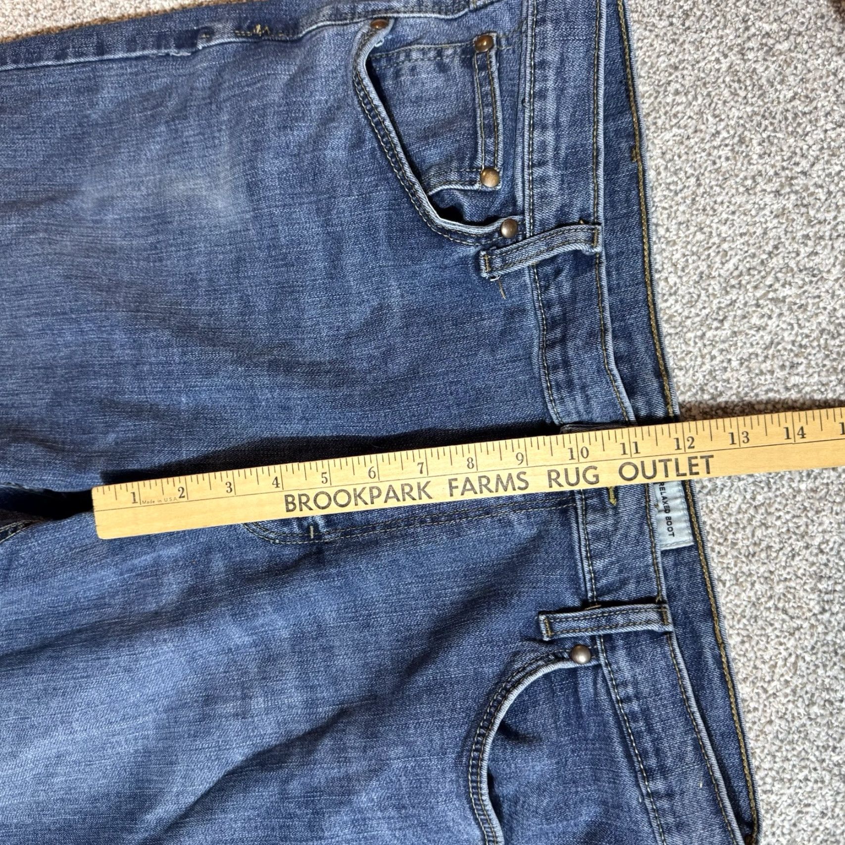 Wrangler Wrangler Jeans Mens 36x34 Relaxed Boot Western Cowboy Casual Streetwear Jeans Mens 36x34 Blue Denim 5-Pocket Bootcut Mens Size US 36 / EU 52 - 5 Thumbnail