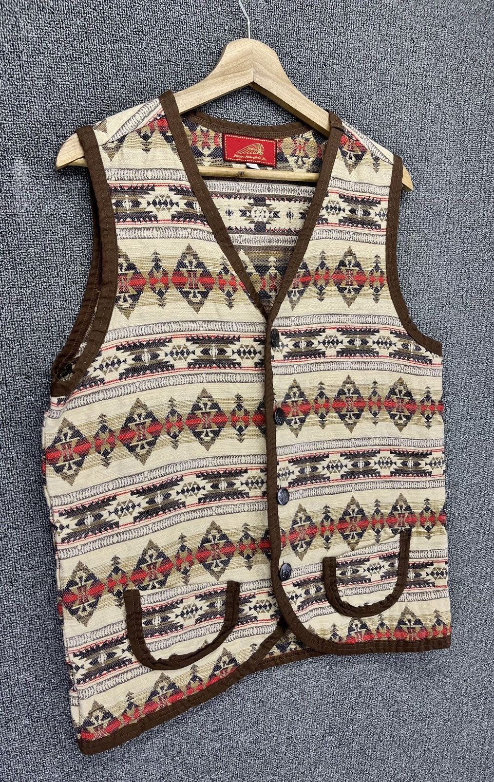 Japanese Brand Vintage Indian Motorcycle Navajo Vest Size L / US 10 / IT 46 - 2 Thumbnail