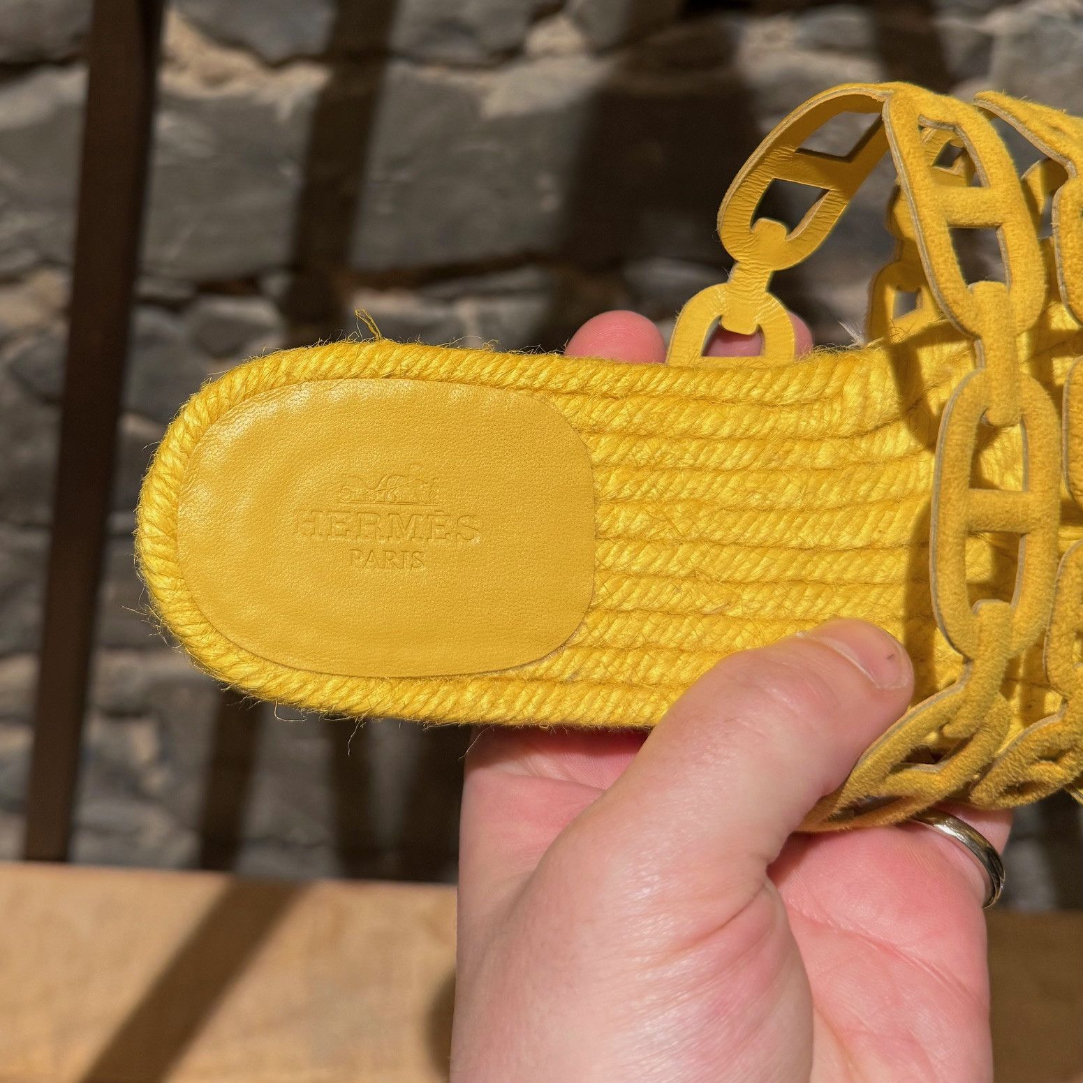 Hermes Hermès Yellow Ancone Thalassa Chaine d'Ancre Sandals Size US 9 / IT 39 - 5 Thumbnail