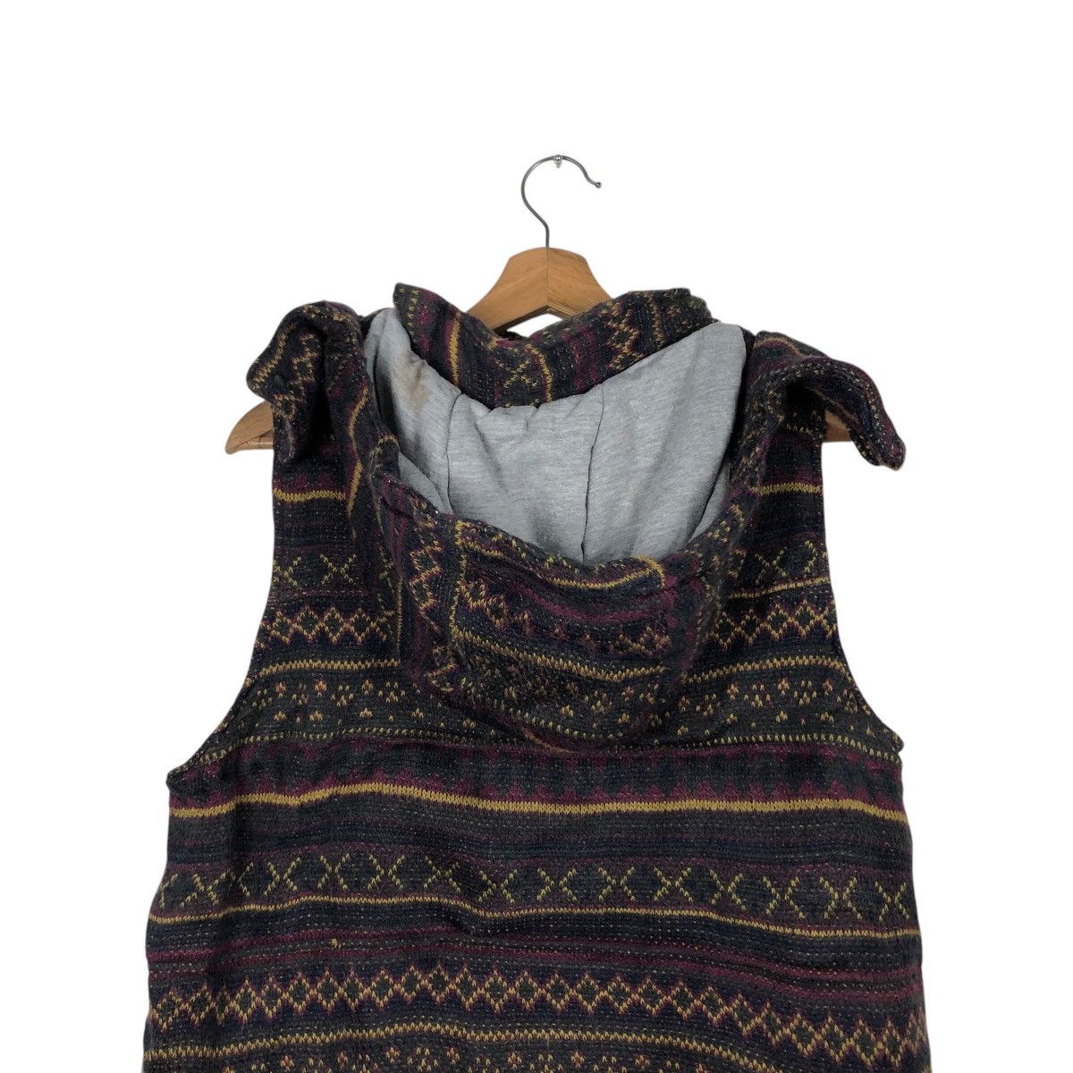 45rpm 📌Vintage Wool Vest Jacket Hoodie Create Barefoot Striped Size US M / EU 48-50 / 2 - 10 Thumbnail