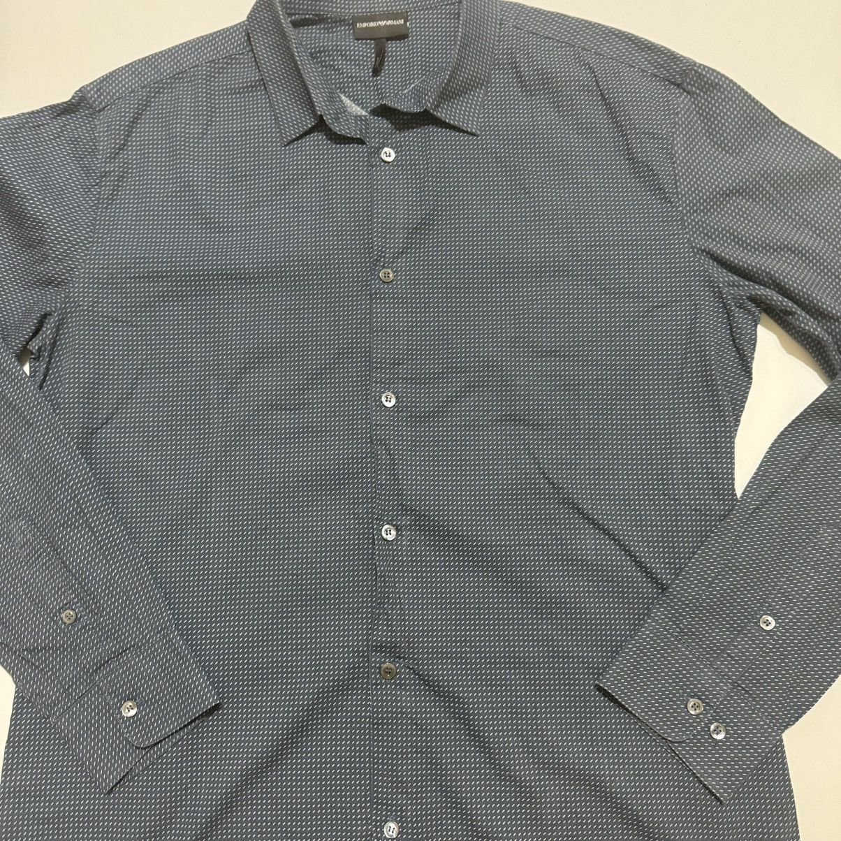 Emporio Armani Emporio Armani Men’s Shirt Button Up Long Sleeve Blue Size US XL / EU 56 / 4 - 3 Thumbnail