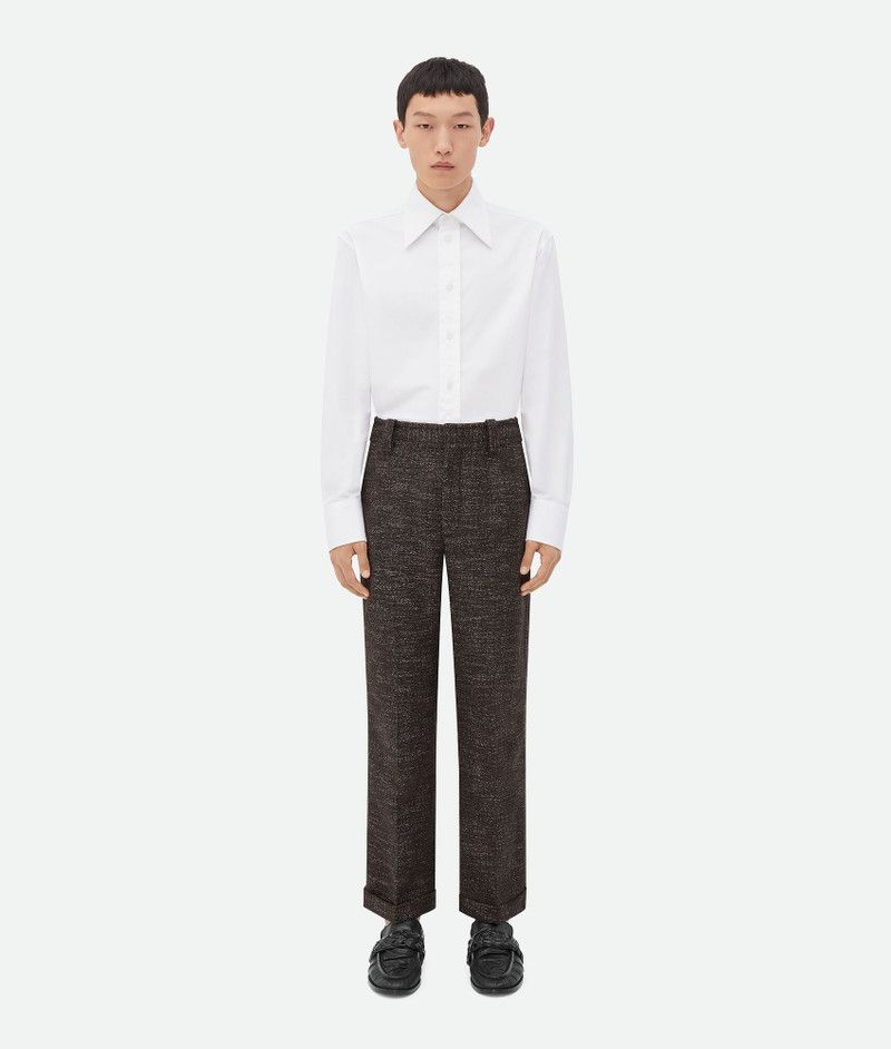 Bottega Veneta o1bcso1str0526 Textured Wool Speckled Trousers Pants Size US 34 / EU 50 - 1 Thumbnail